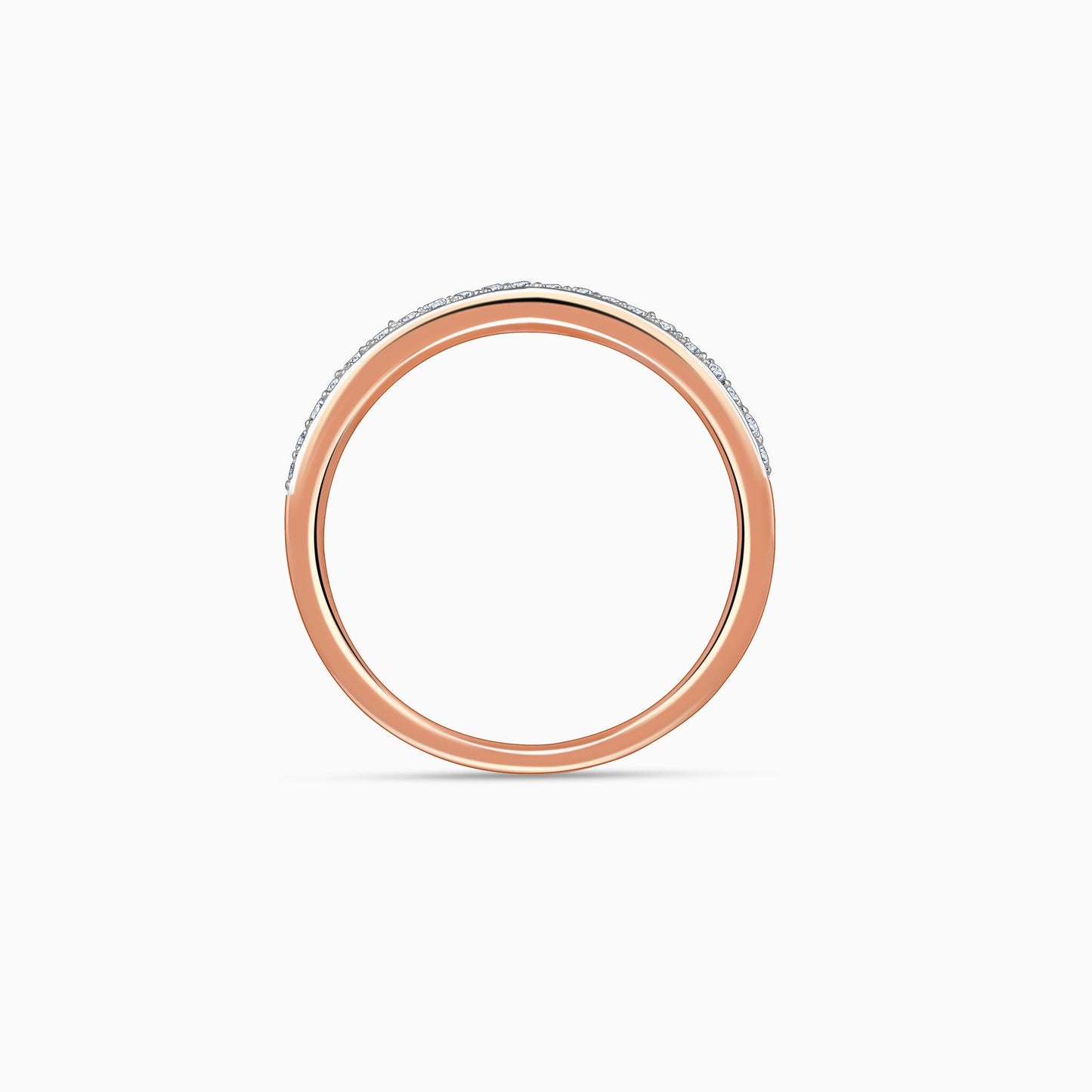 Rose Gold Tiara Crown Lab Grown Diamond Ring
