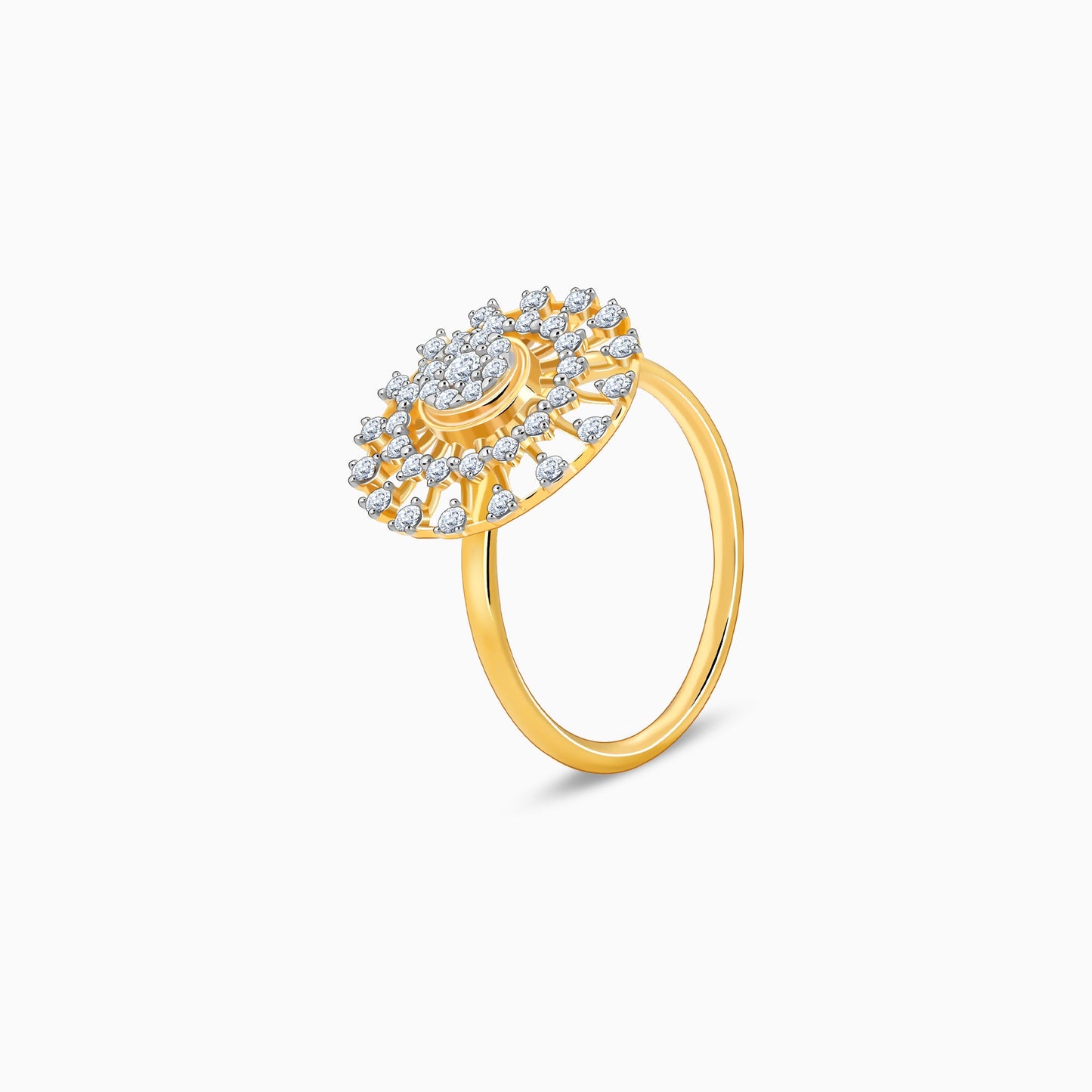 Gold Mystique Bloom Lab Grown Diamond Halo Ring