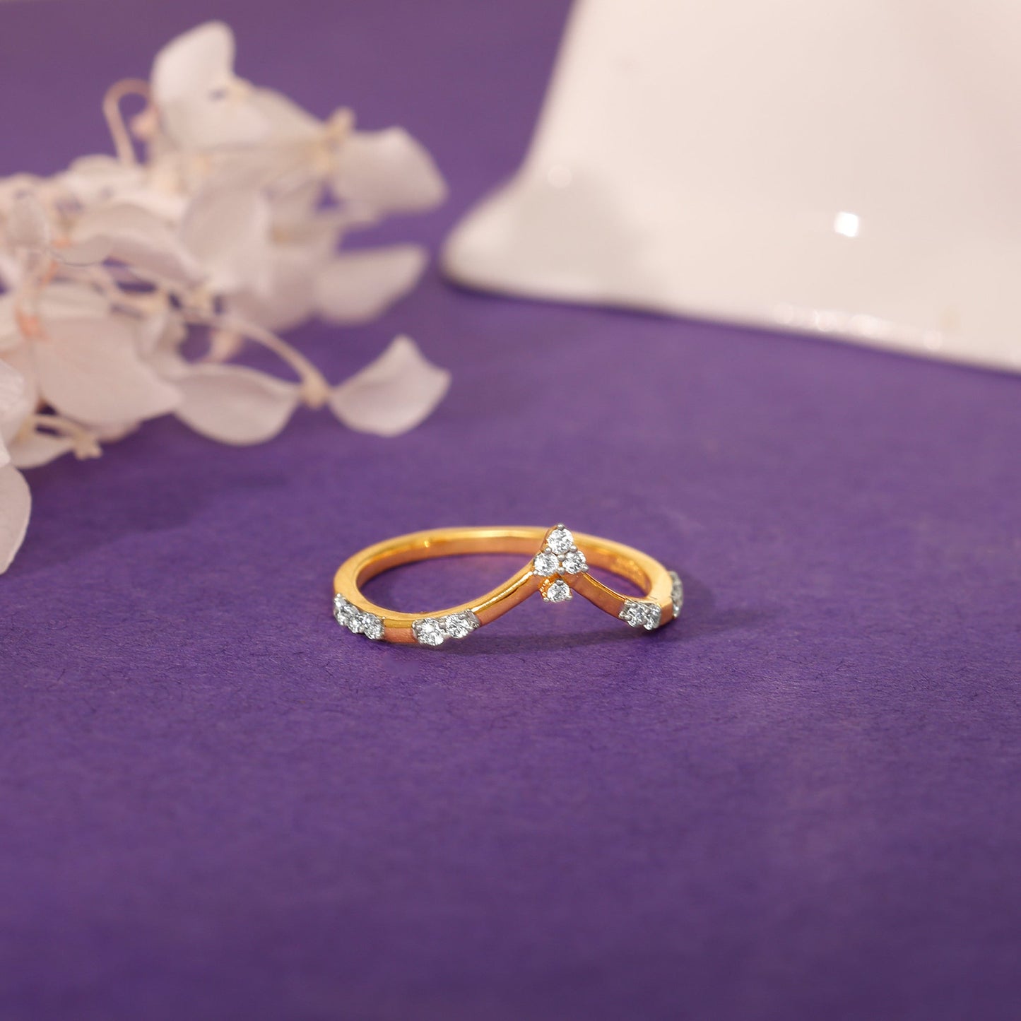 Gold Nora Vanki Lab Grown Diamond Ring