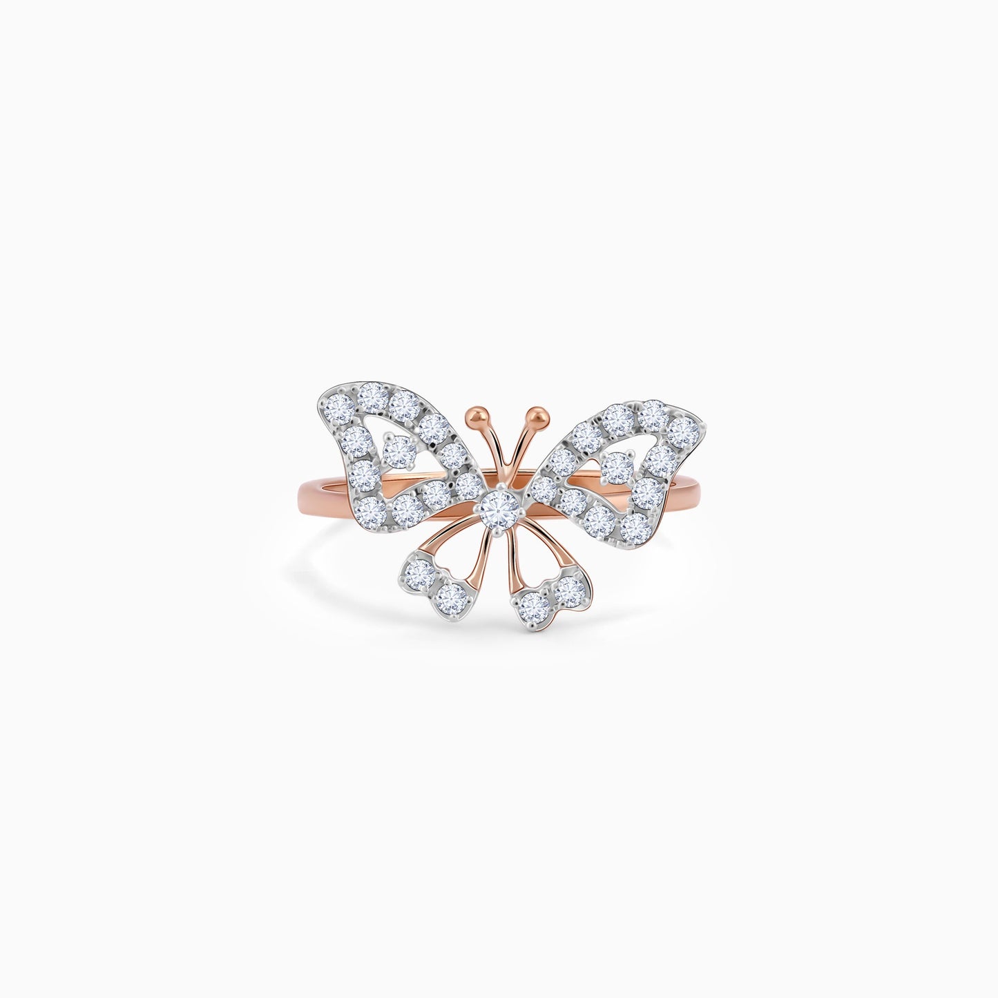 Rose Gold Butterfly Dreams Lab Grown Diamond Ring