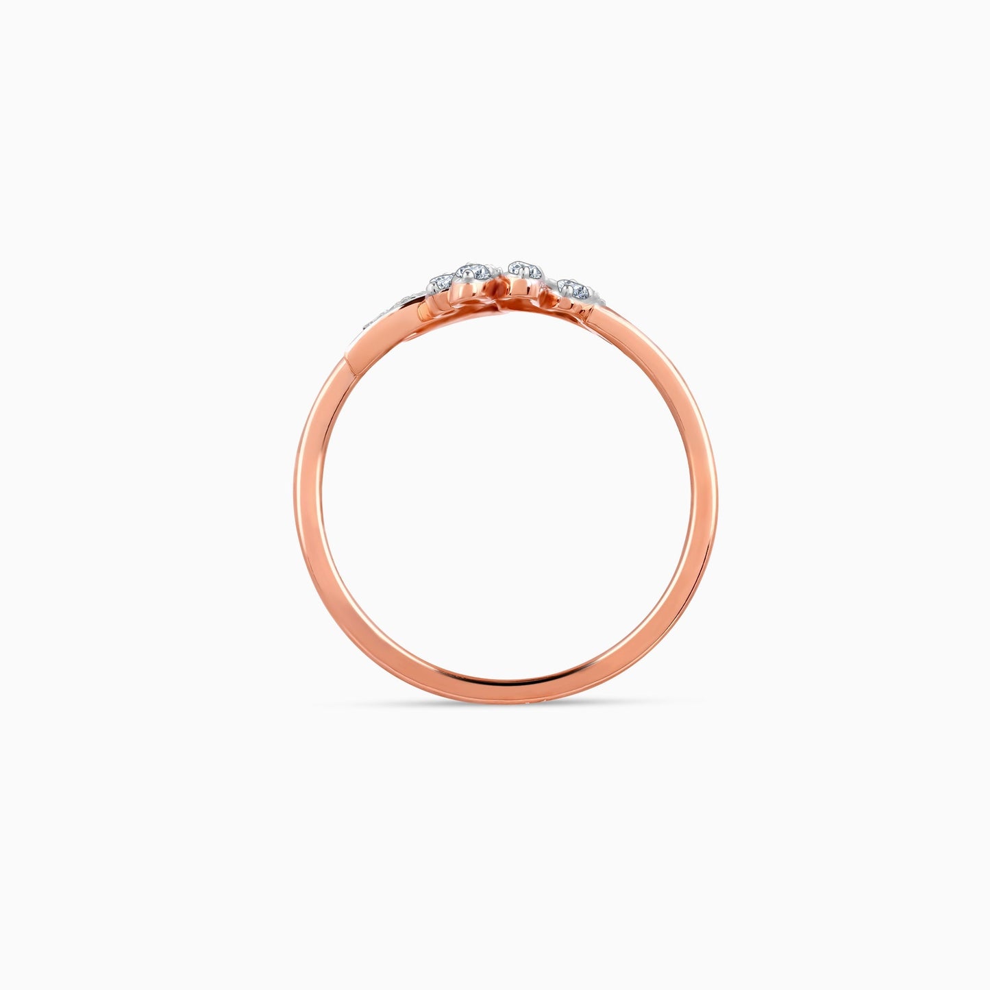 Rose Gold Peacock Lab Grown Diamond Ring