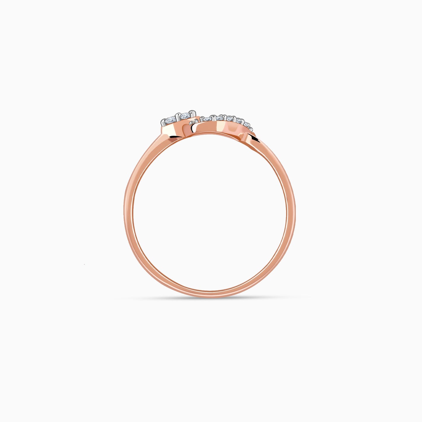 Rose Gold Flambe Lab Grown Diamond Ring