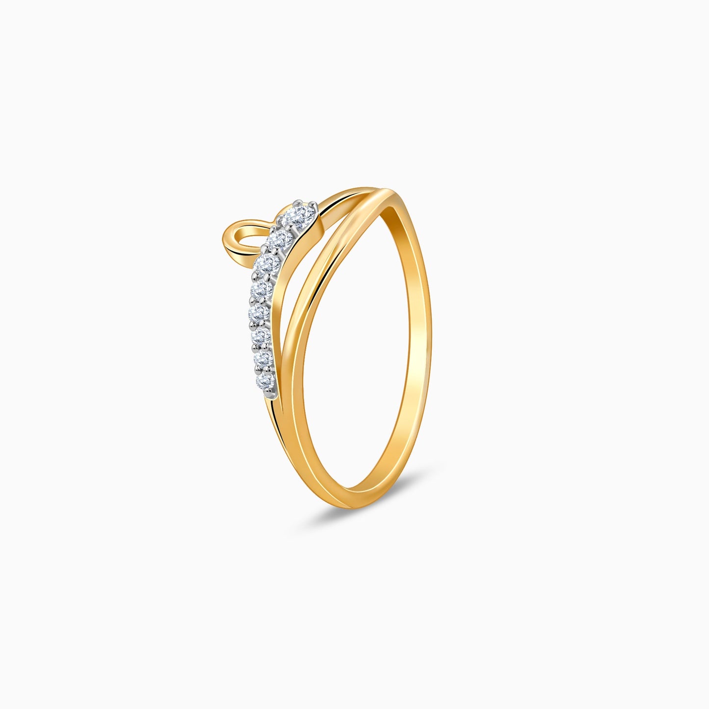 Gold Charming Heart Lab Grown Diamond Ring