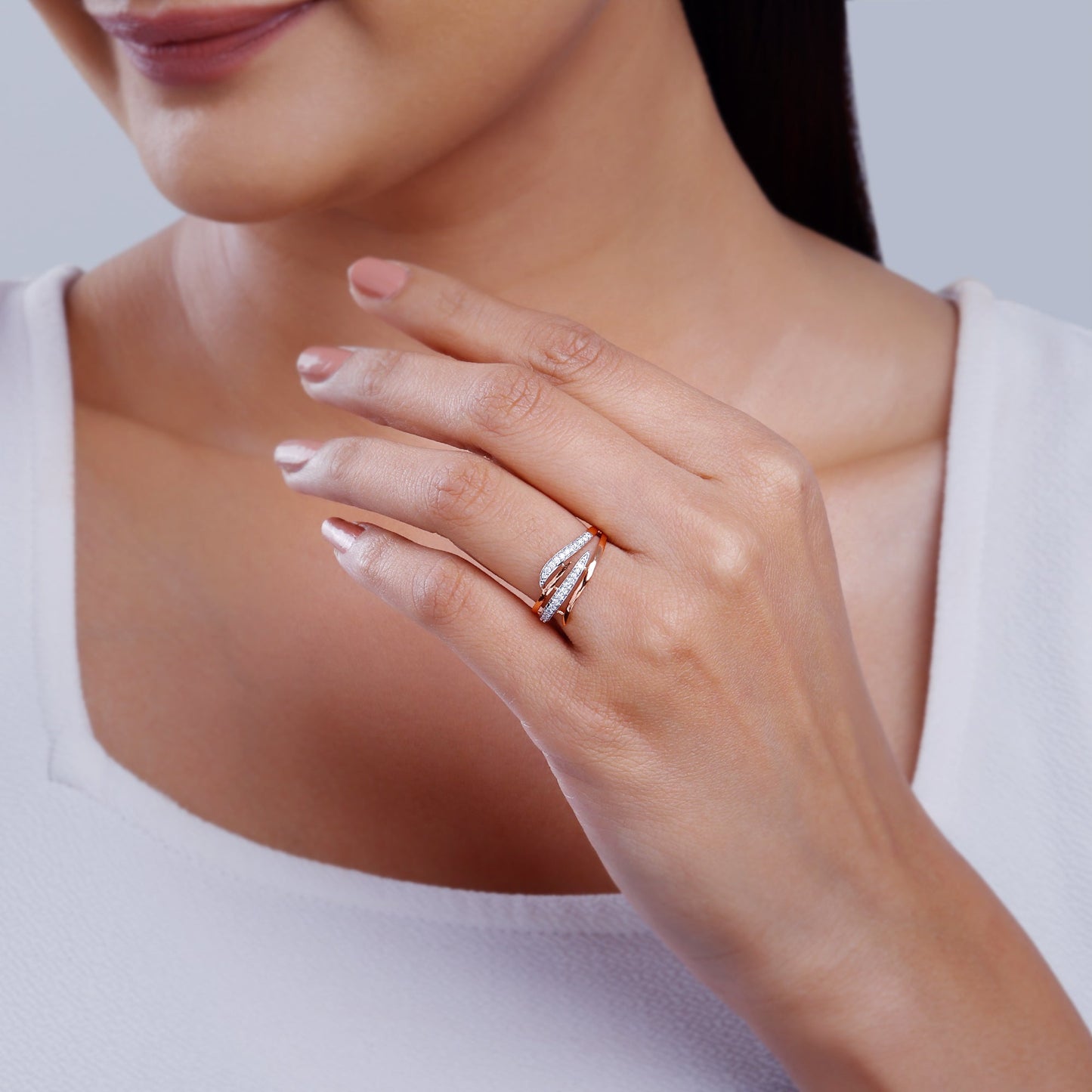 Rose Gold Ethereal Enigma Lab Grown Diamond Ring
