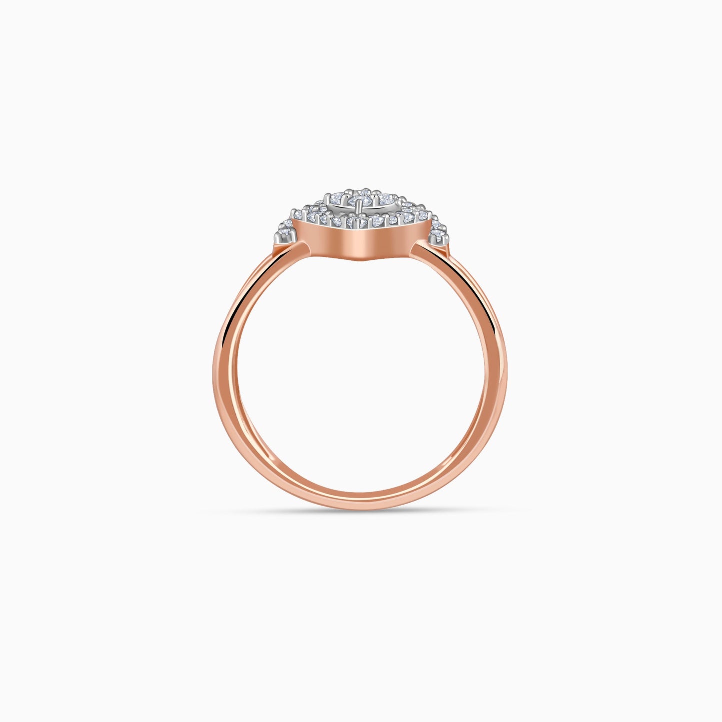 Rose Gold Halo Prism Lab Grown Diamond Ring