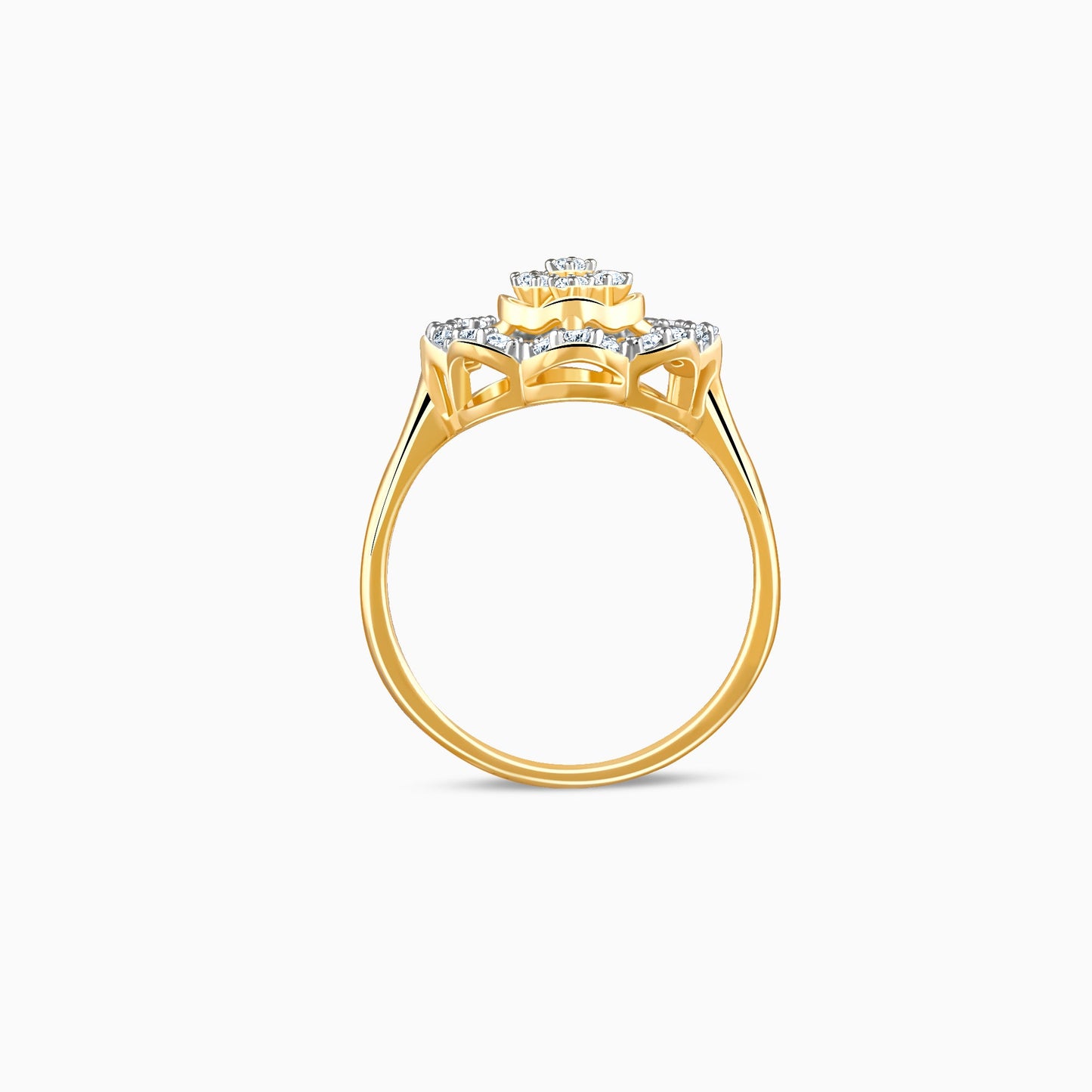 Gold Magna Florale Lab Grown Diamond Ring