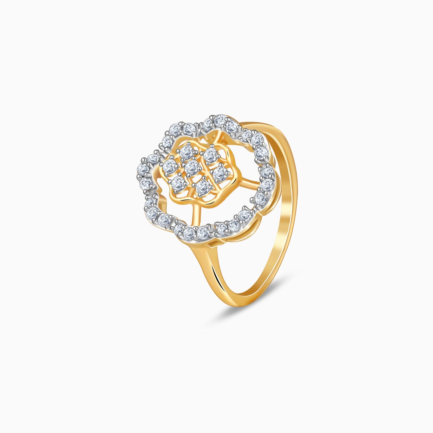 Gold Magna Florale Lab Grown Diamond Ring