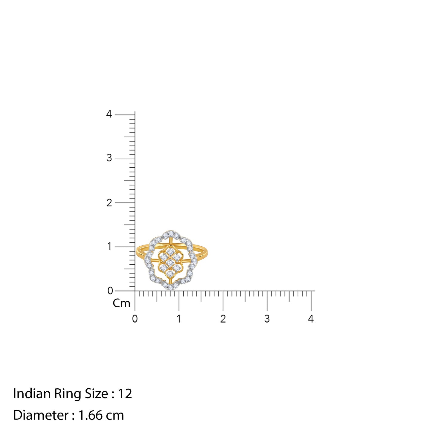Gold Magna Florale Lab Grown Diamond Ring