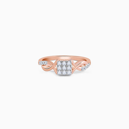 Rose Gold Infinity Lab Grown Diamond Ring