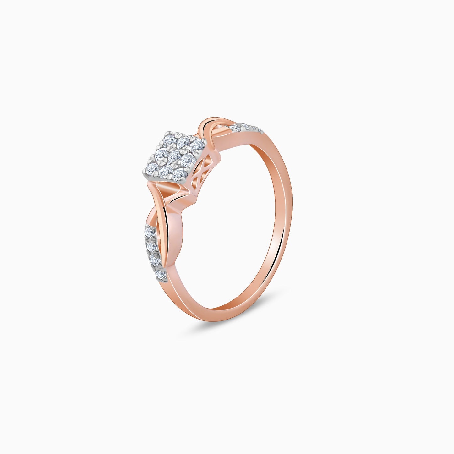 Rose Gold Infinity Lab Grown Diamond Ring