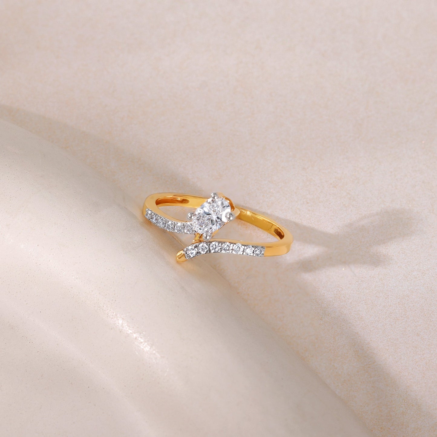 Gold Selene Lab Grown Diamond Solitaire Ring