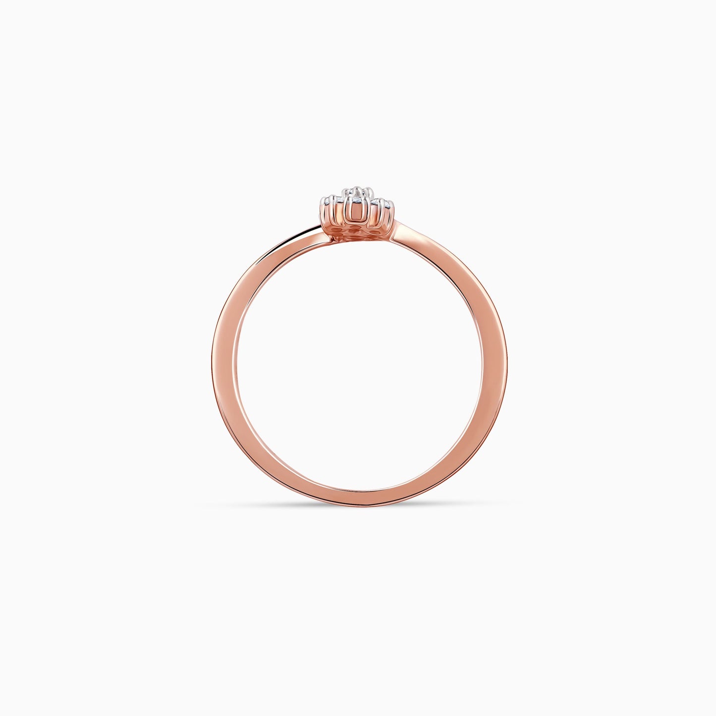 Rose Gold Twain Bouquet Lab Grown Diamond Ring