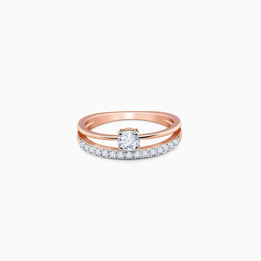 Rose Gold Begin Forever Solitaire Lab Grown Diamond Ring