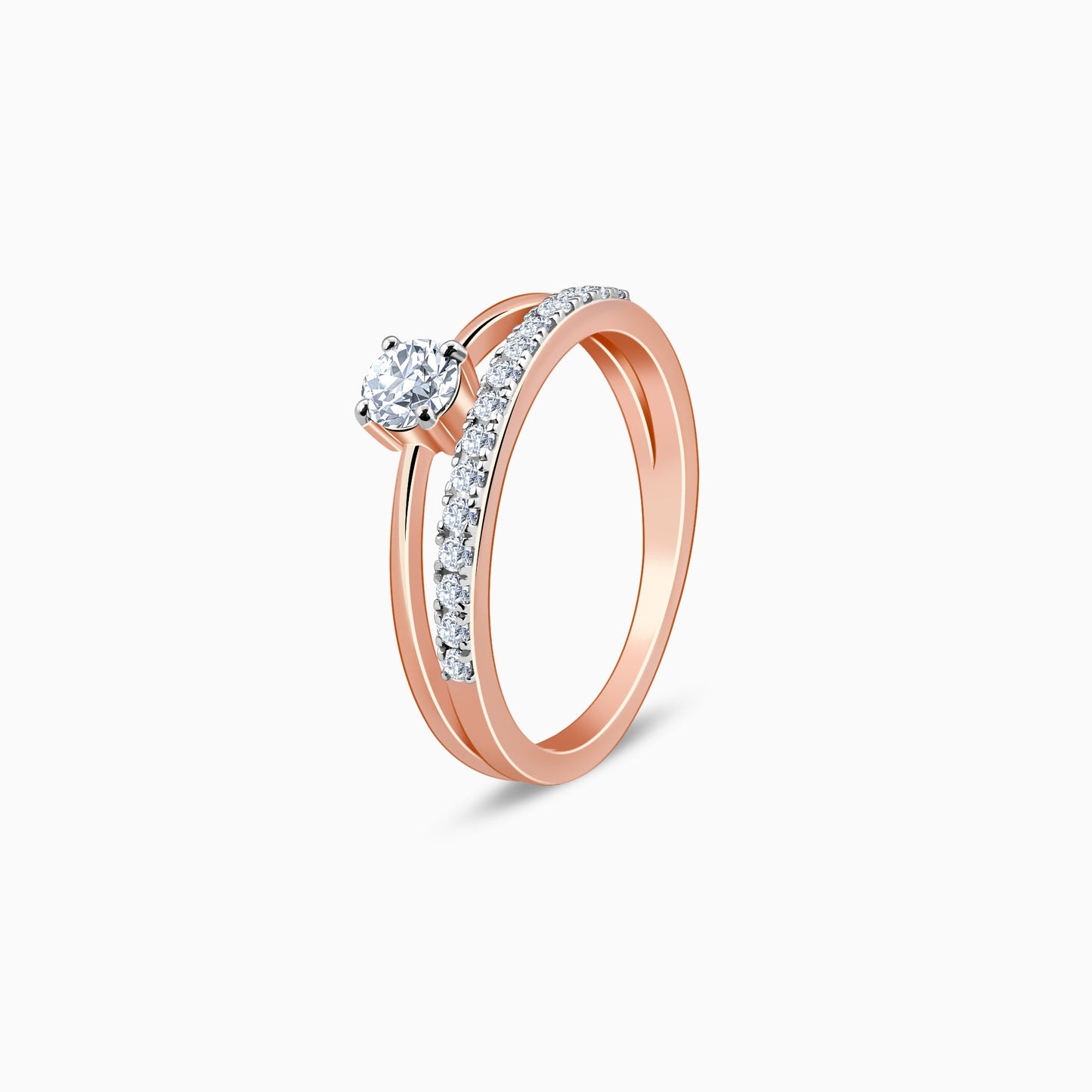 Rose Gold Begin Forever Solitaire Lab Grown Diamond Ring