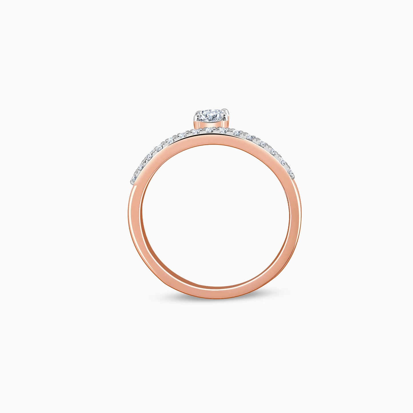 Rose Gold Begin Forever Solitaire Lab Grown Diamond Ring