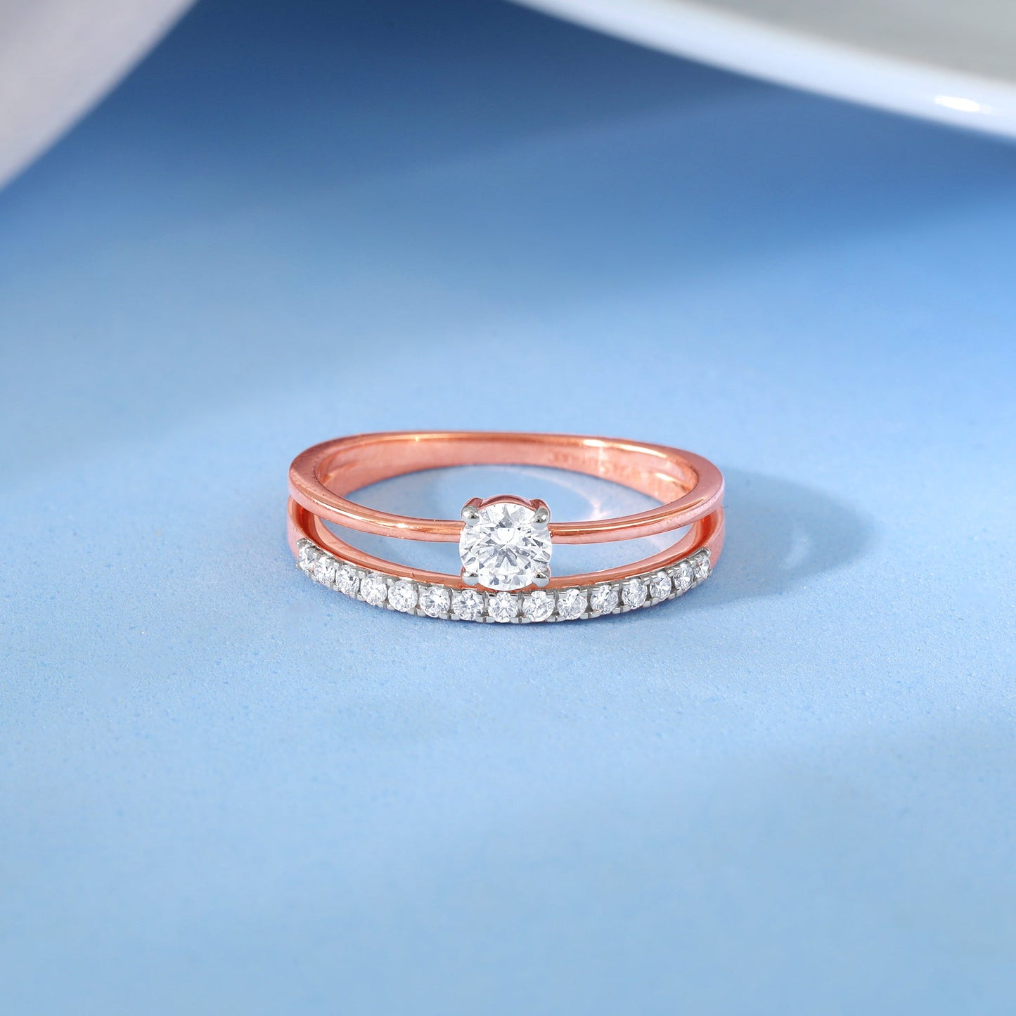 Rose Gold Begin Forever Solitaire Lab Grown Diamond Ring