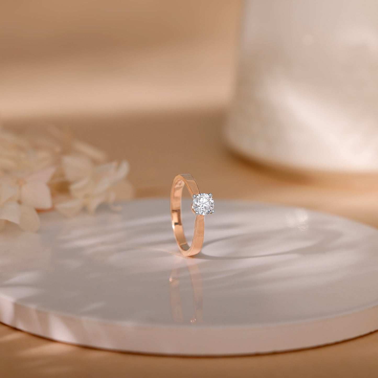 Rose Gold Joy Solitaire Lab Grown Diamond Ring