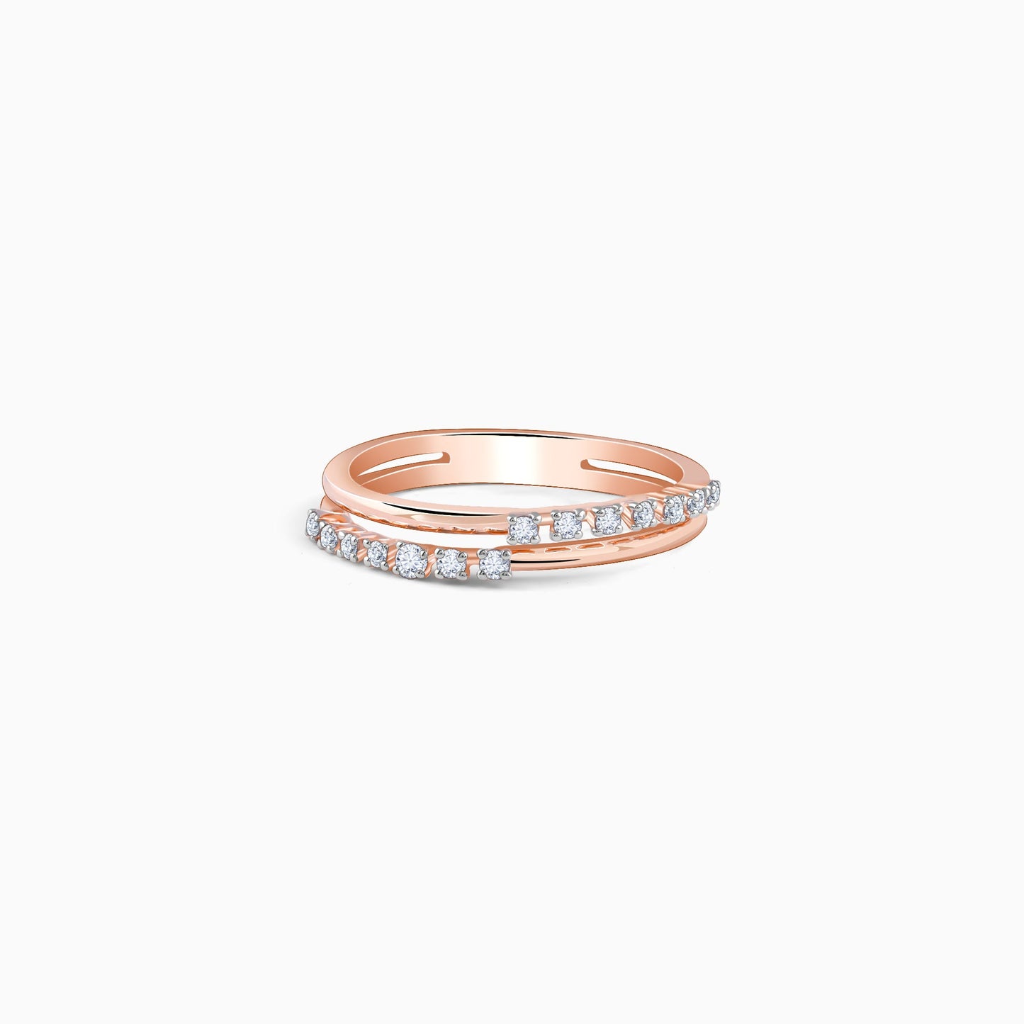 Rose Gold Twine of Grace Lab Grown Diamond Ring