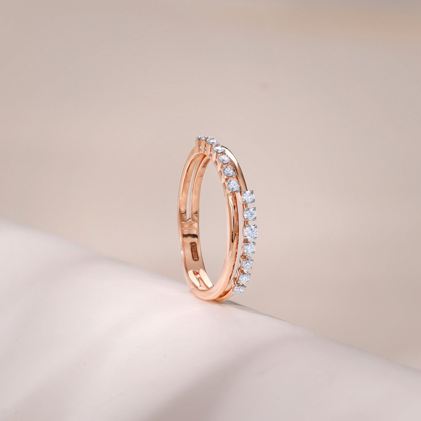 Rose Gold Twine of Grace Lab Grown Diamond Ring