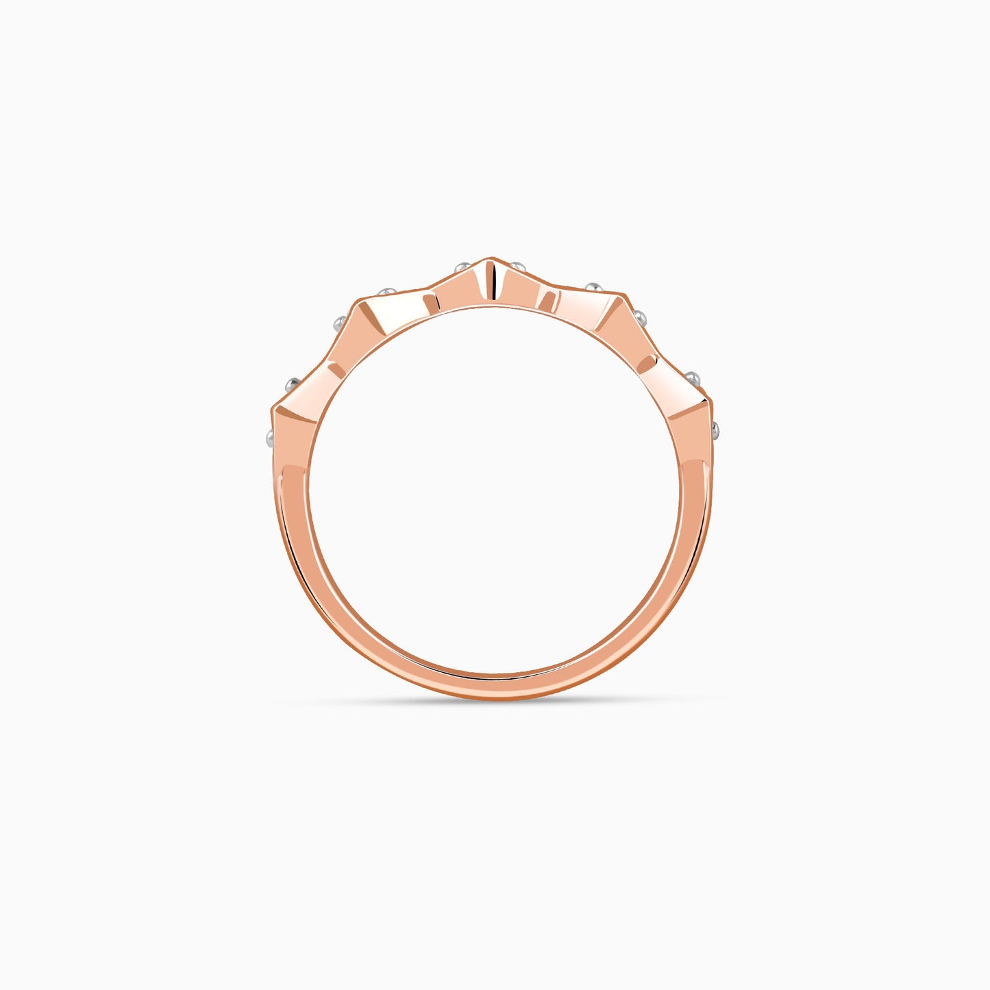 Rose Gold Cute Square Lab Grown Diamond Ring