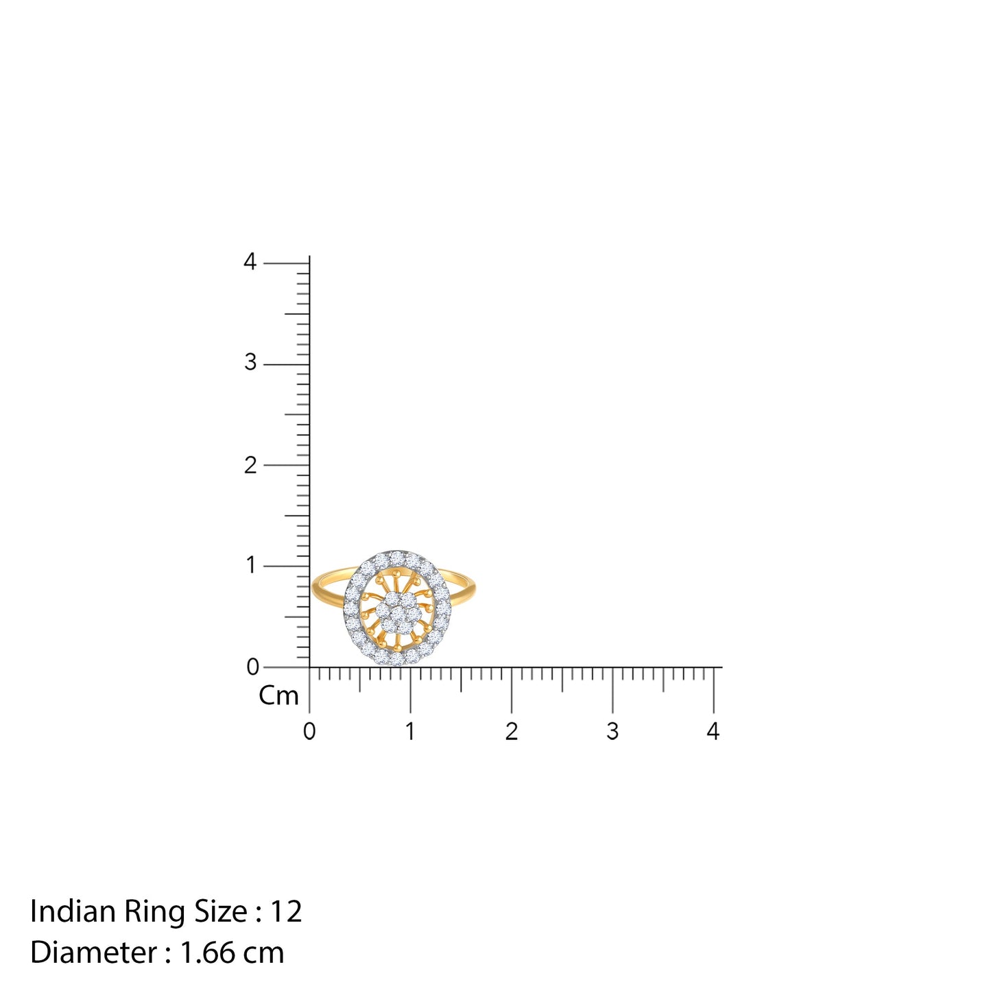 Gold Bloomwheel Lab Grown Diamond Ring