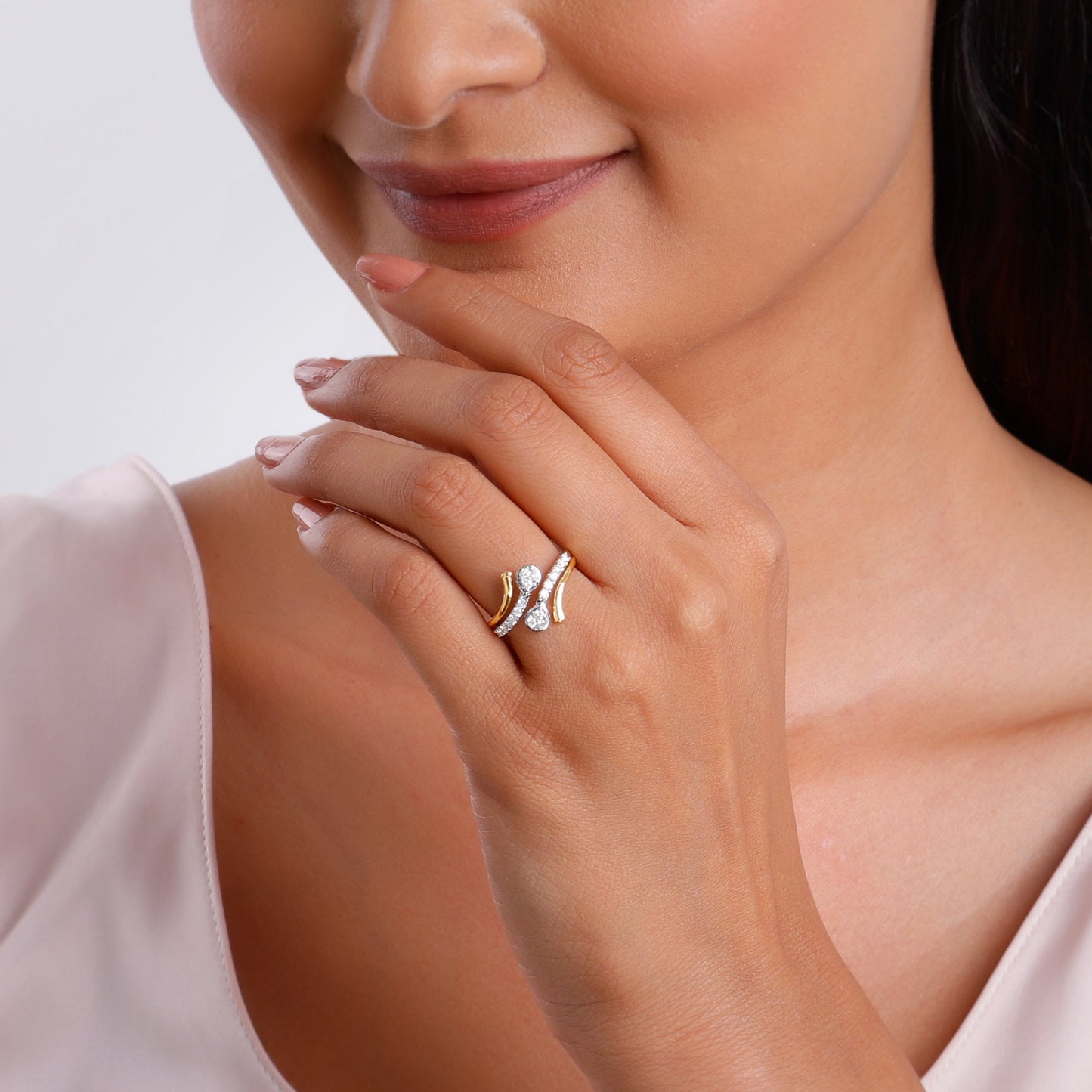 Gold Intersect Lab Grown Diamond Ring