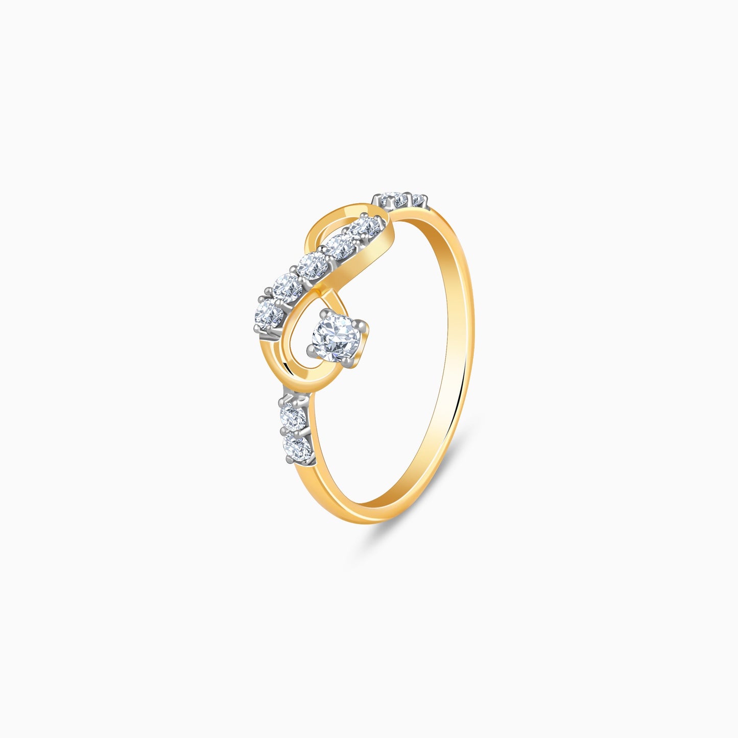 Gold Bella Infinity Lab Grown Diamond Ring