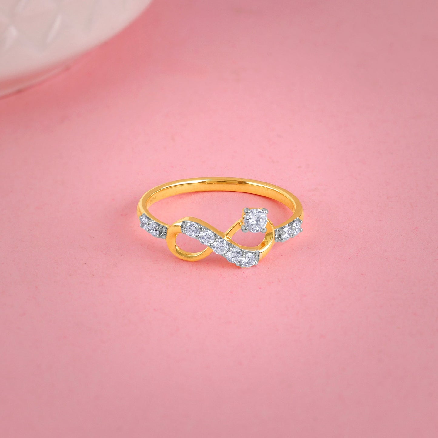 Gold Bella Infinity Lab Grown Diamond Ring