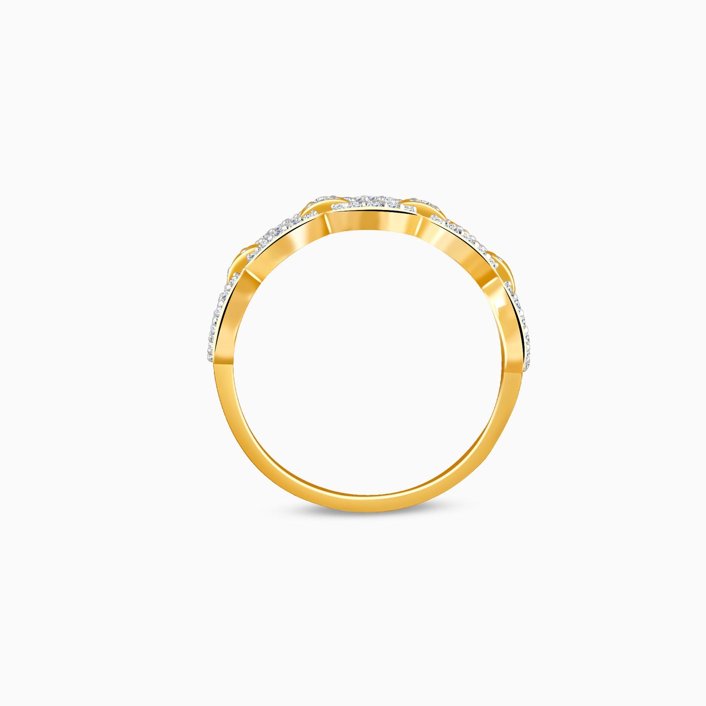 Gold Locking Lab Grown Diamond Ring