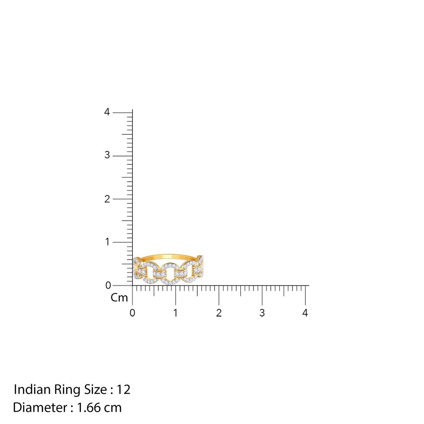 Gold Locking Lab Grown Diamond Ring