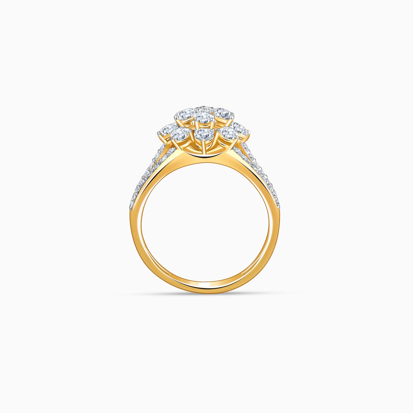 Gold Divine Fleur Lab Grown Diamond Ring