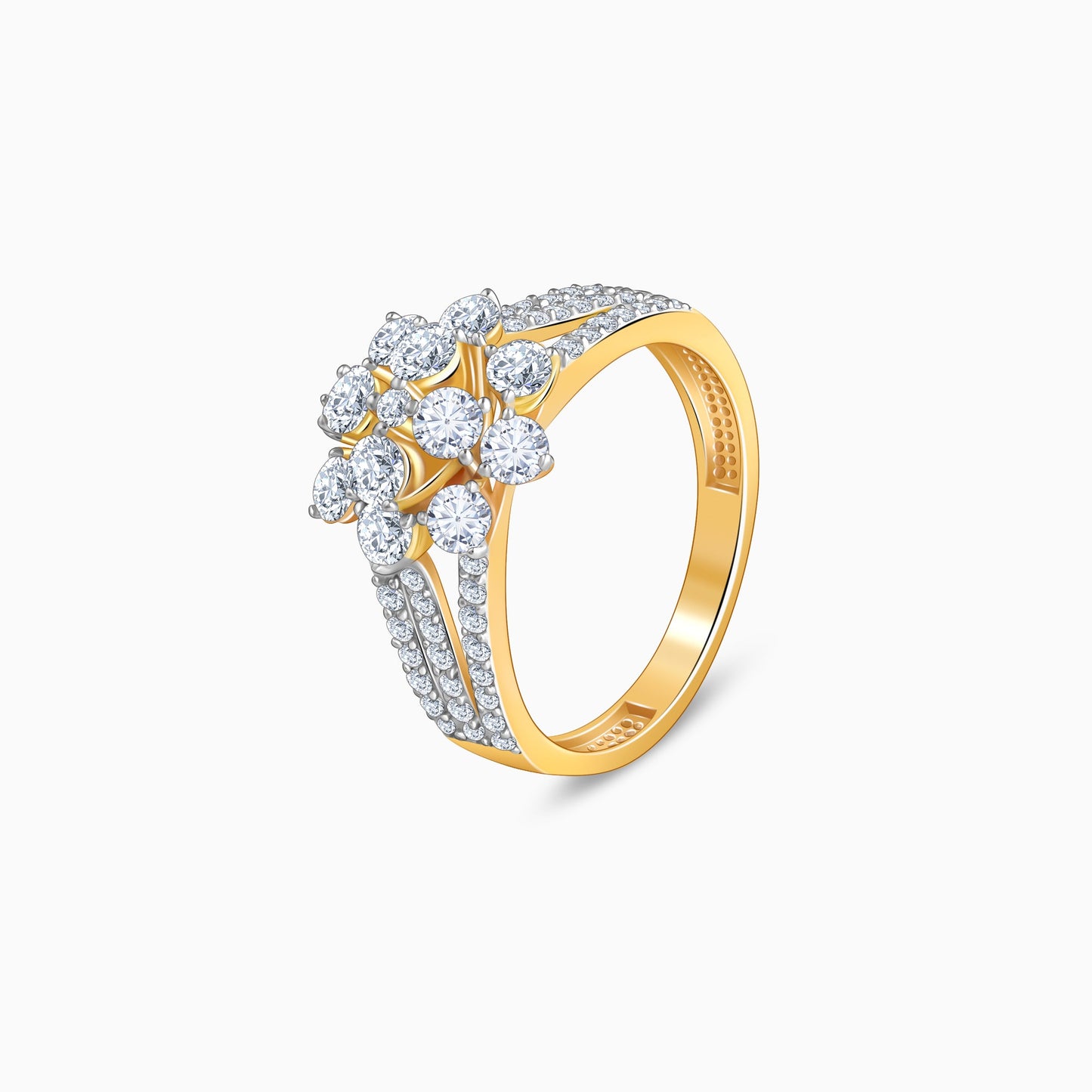 Gold Divine Fleur Lab Grown Diamond Ring