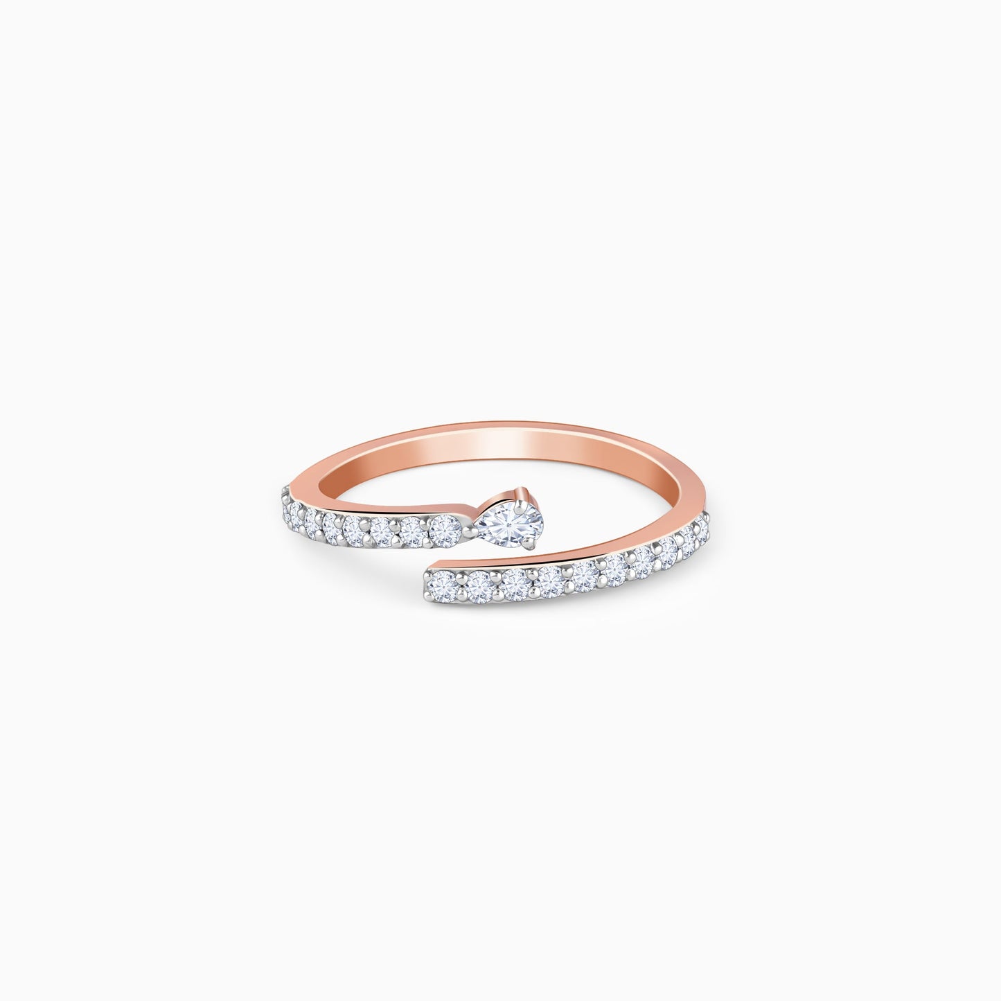 Rose Gold Shooting Star Lab Grown Diamond Ring