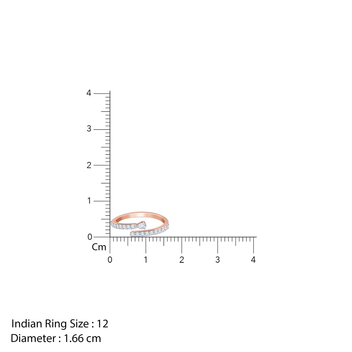 Rose Gold Shooting Star Lab Grown Diamond Ring
