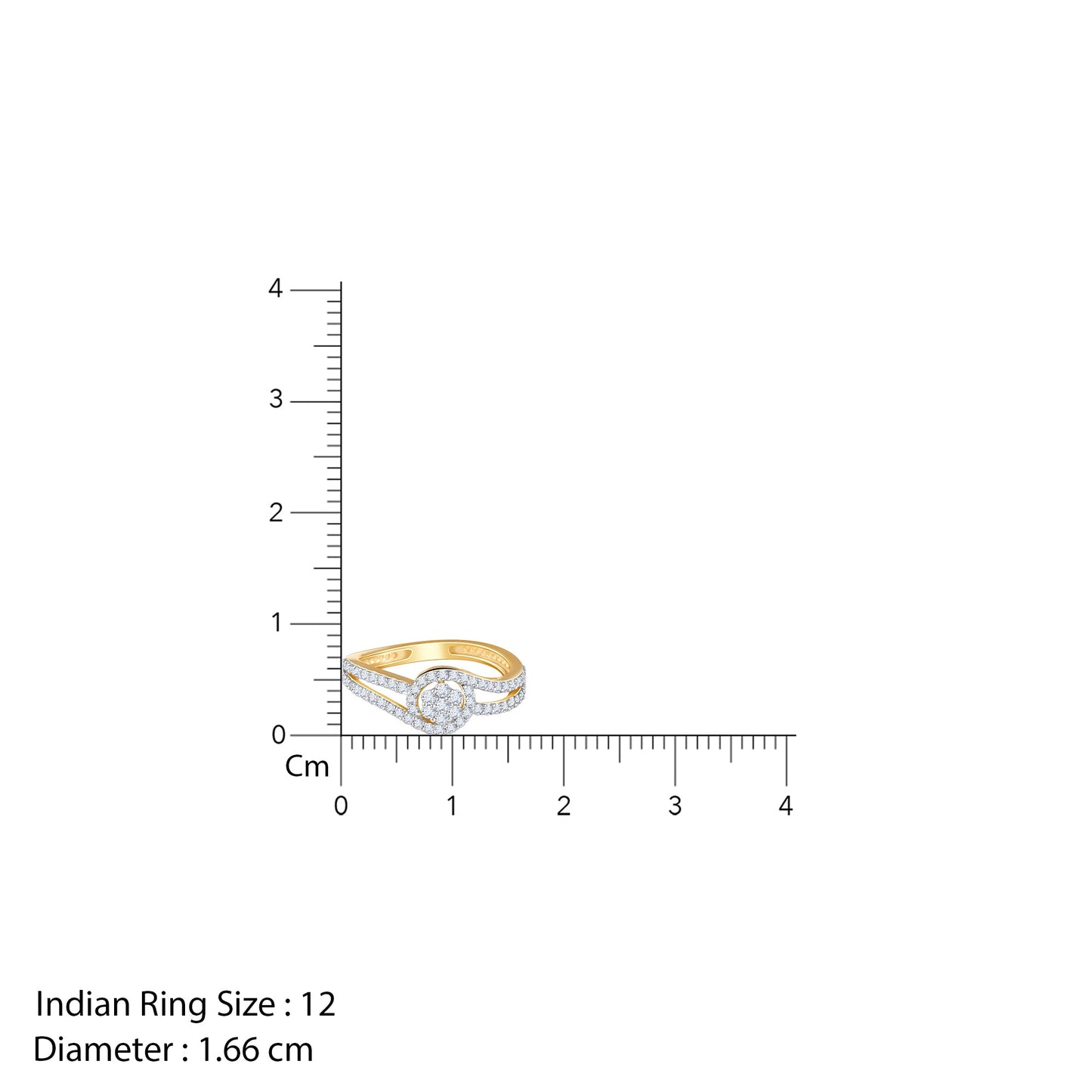 Gold Nigella Cluster Lab Grown Diamond Ring
