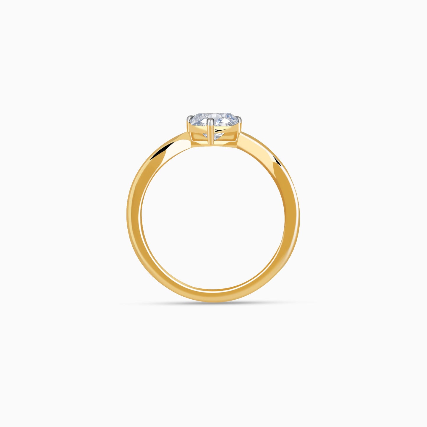 Gold Eternal Flame Solitaire Lab Grown Diamond Ring