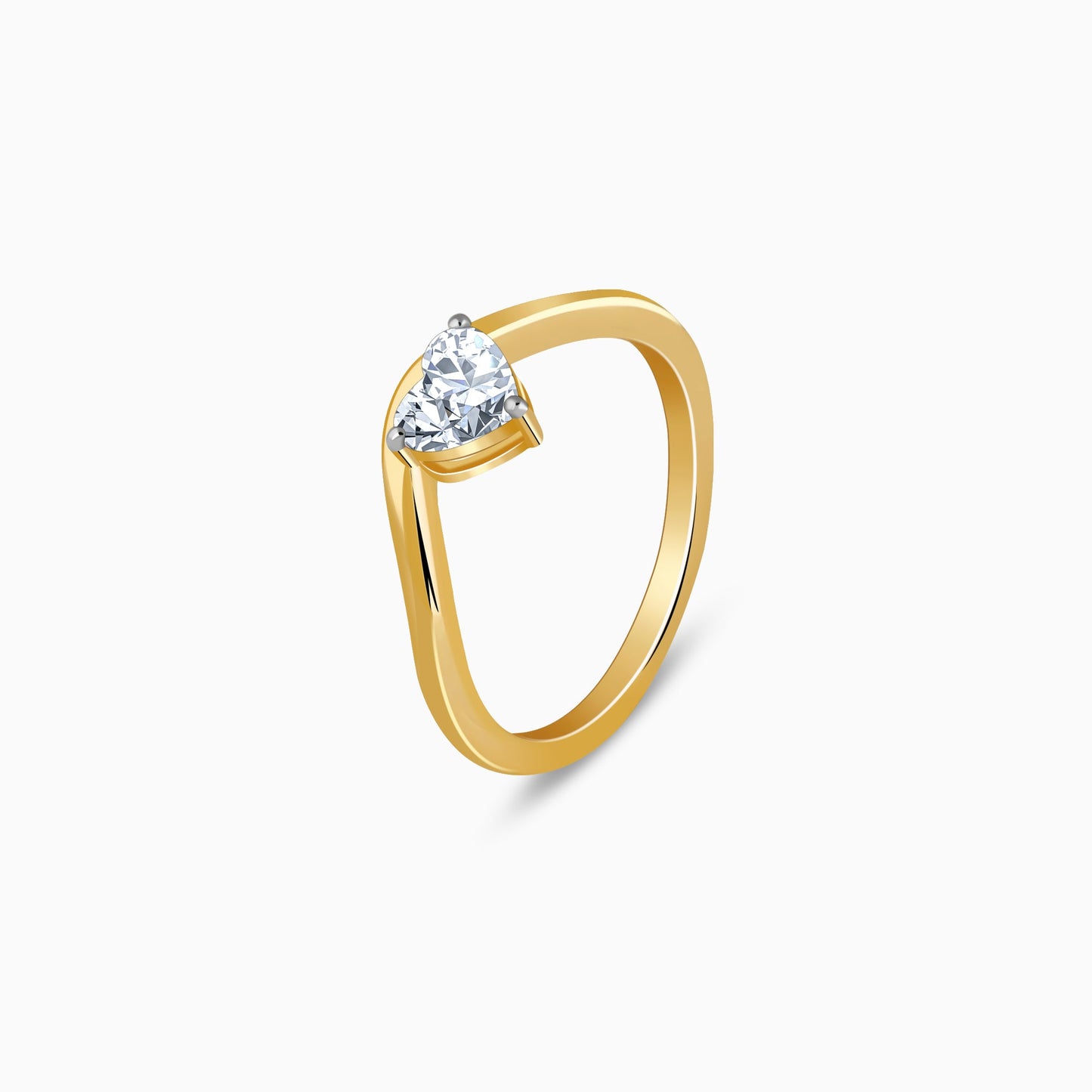Gold Eternal Flame Solitaire Lab Grown Diamond Ring