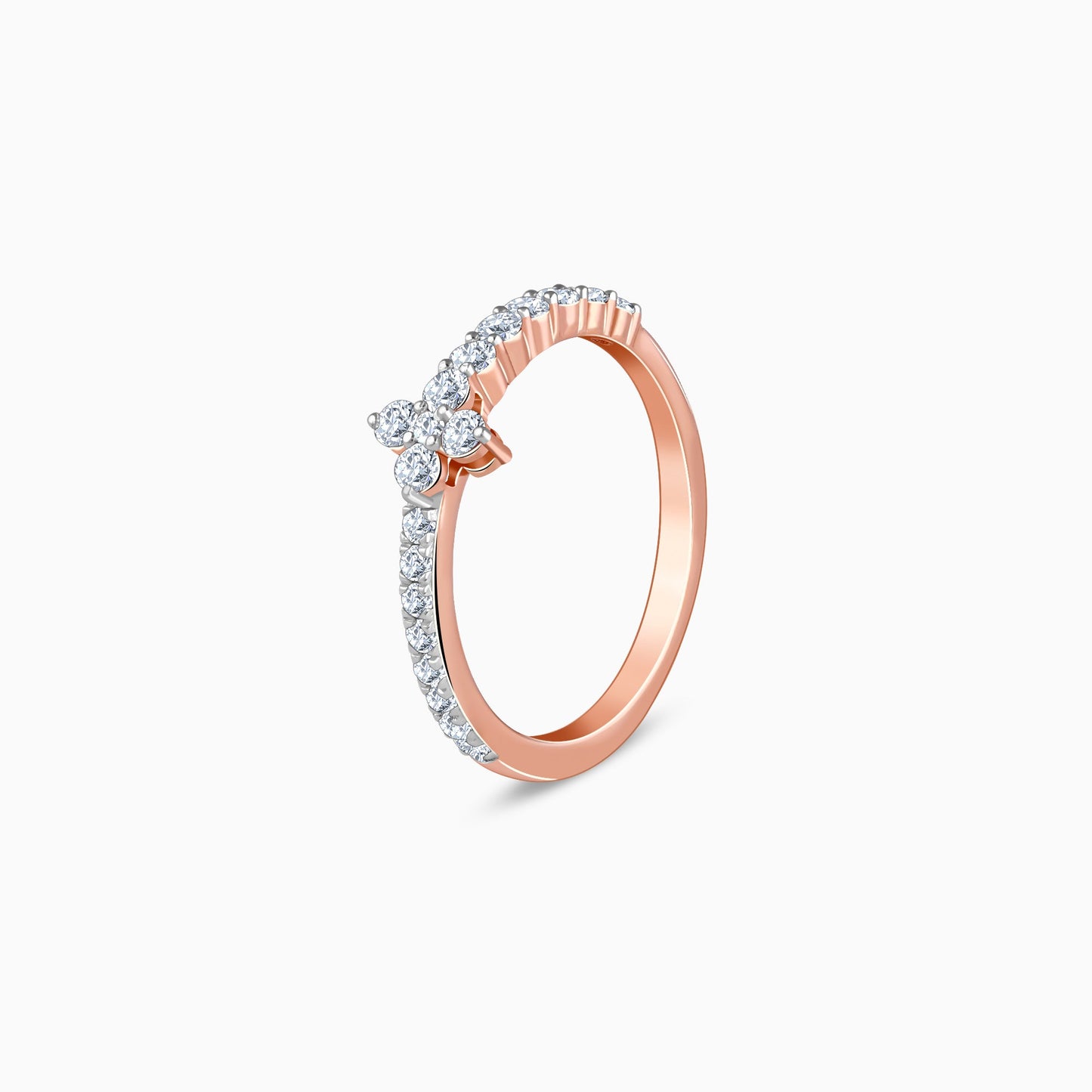 Rose Gold Axis Glow Lab Grown Diamond Ring