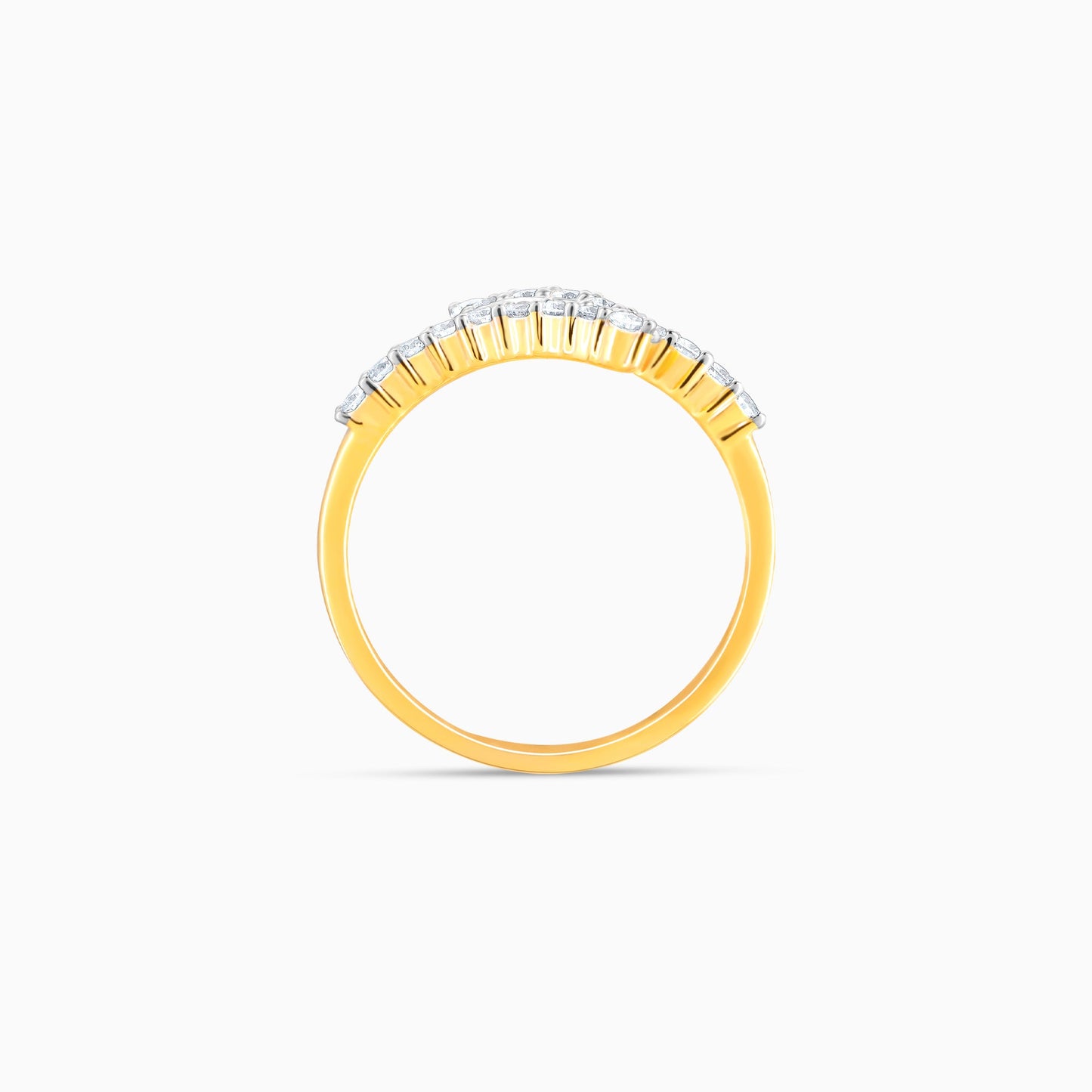 Gold Calm Cascade Diamond Ring