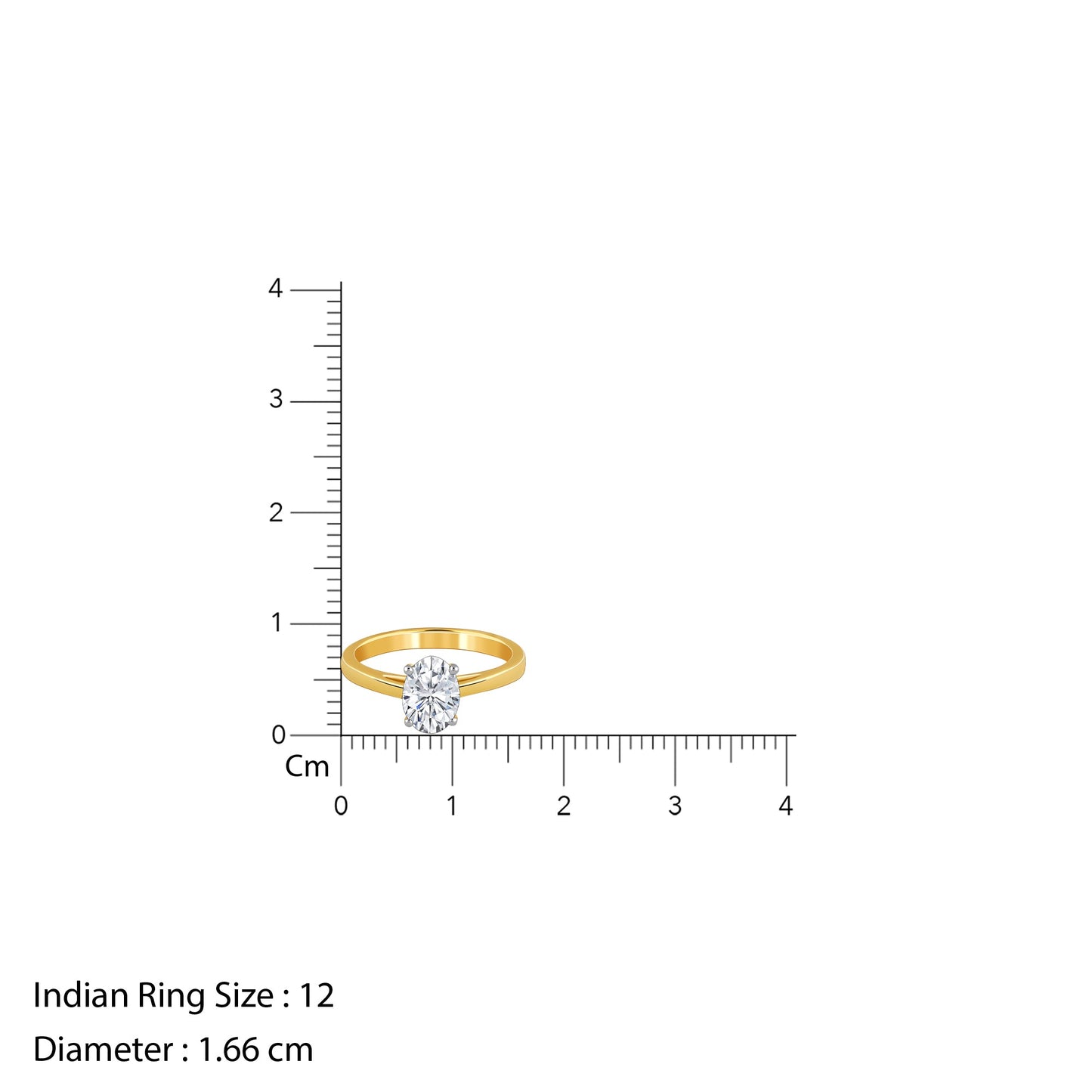 Gold Oval Cut Solitaire Lab Grown Diamond Ring