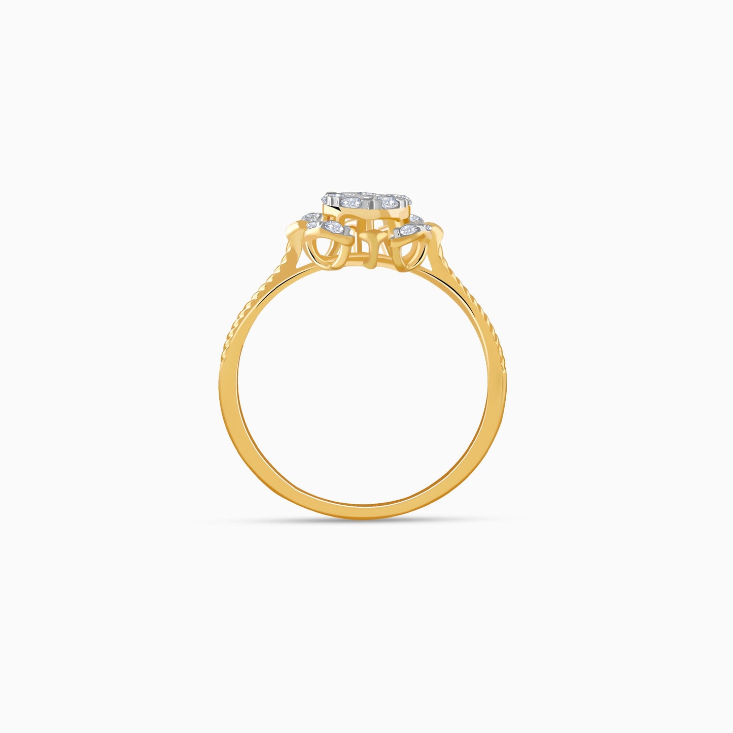 Gold Chakra Lab Grown Diamond Ring