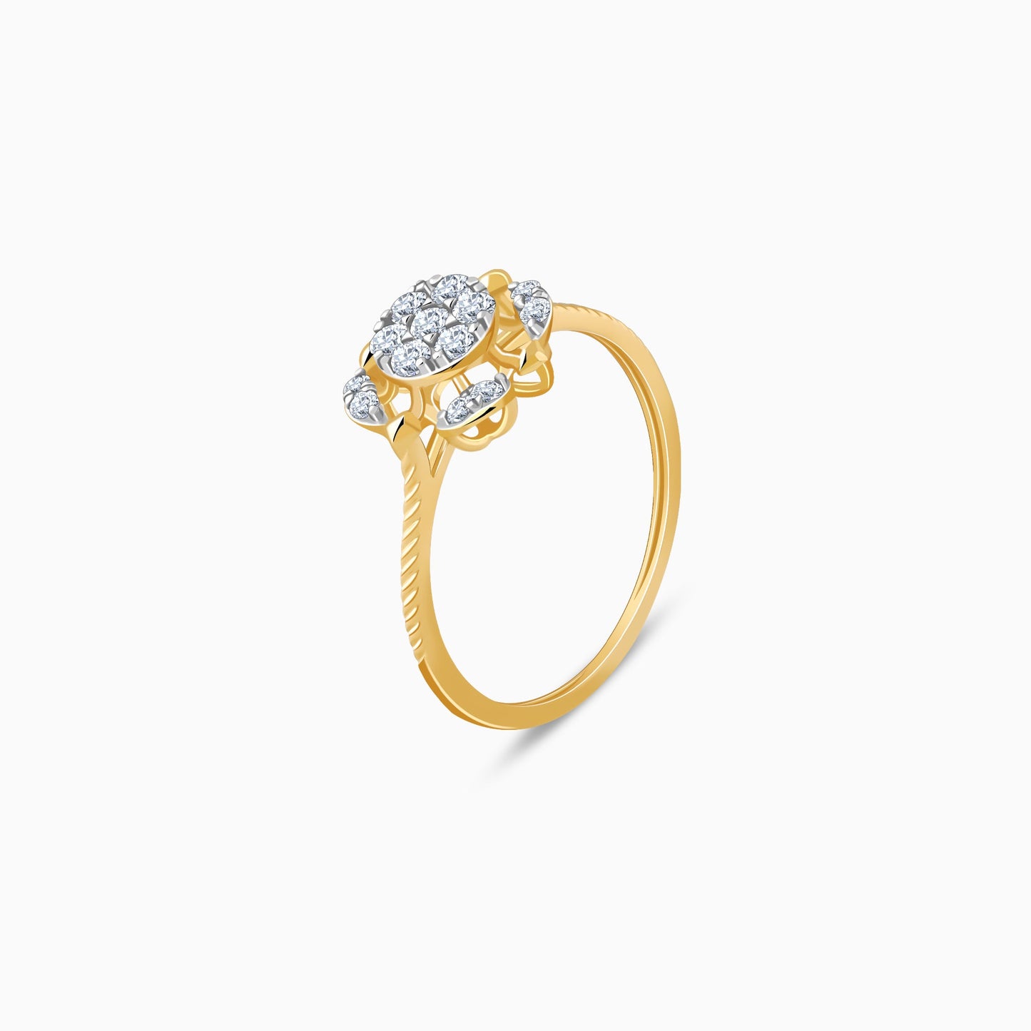 Gold Chakra Lab Grown Diamond Ring