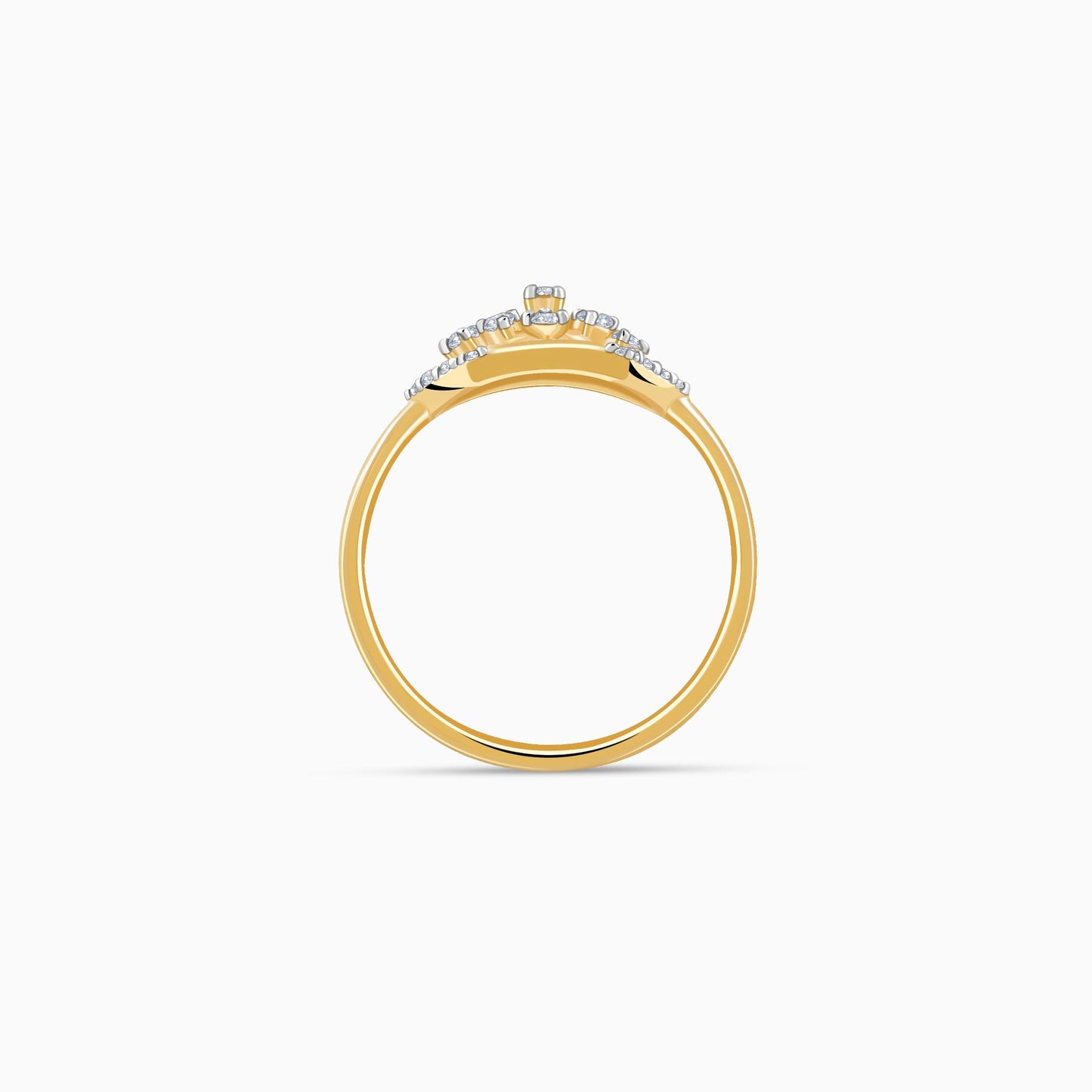 Gold Hexagonaria Lab Grown Diamond Ring