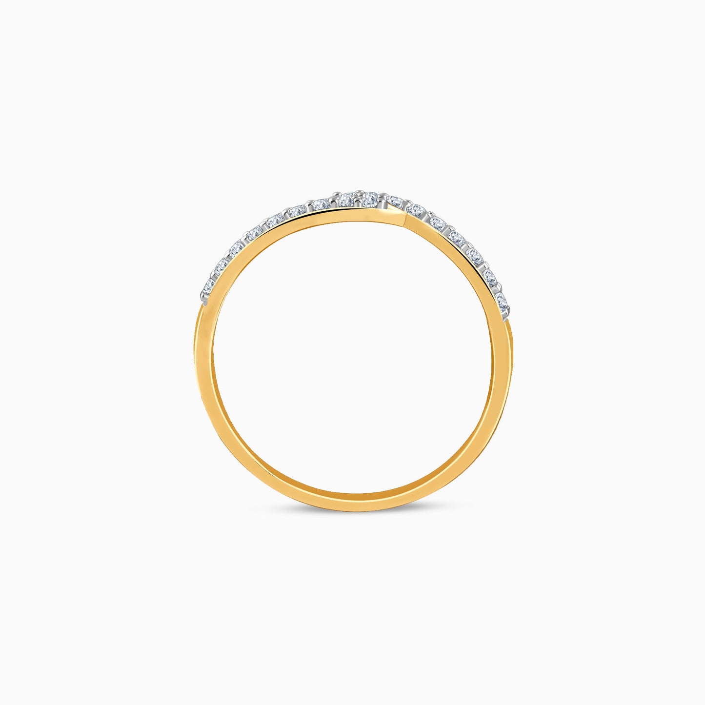 Gold Elira Wave Lab Grown Diamond Ring