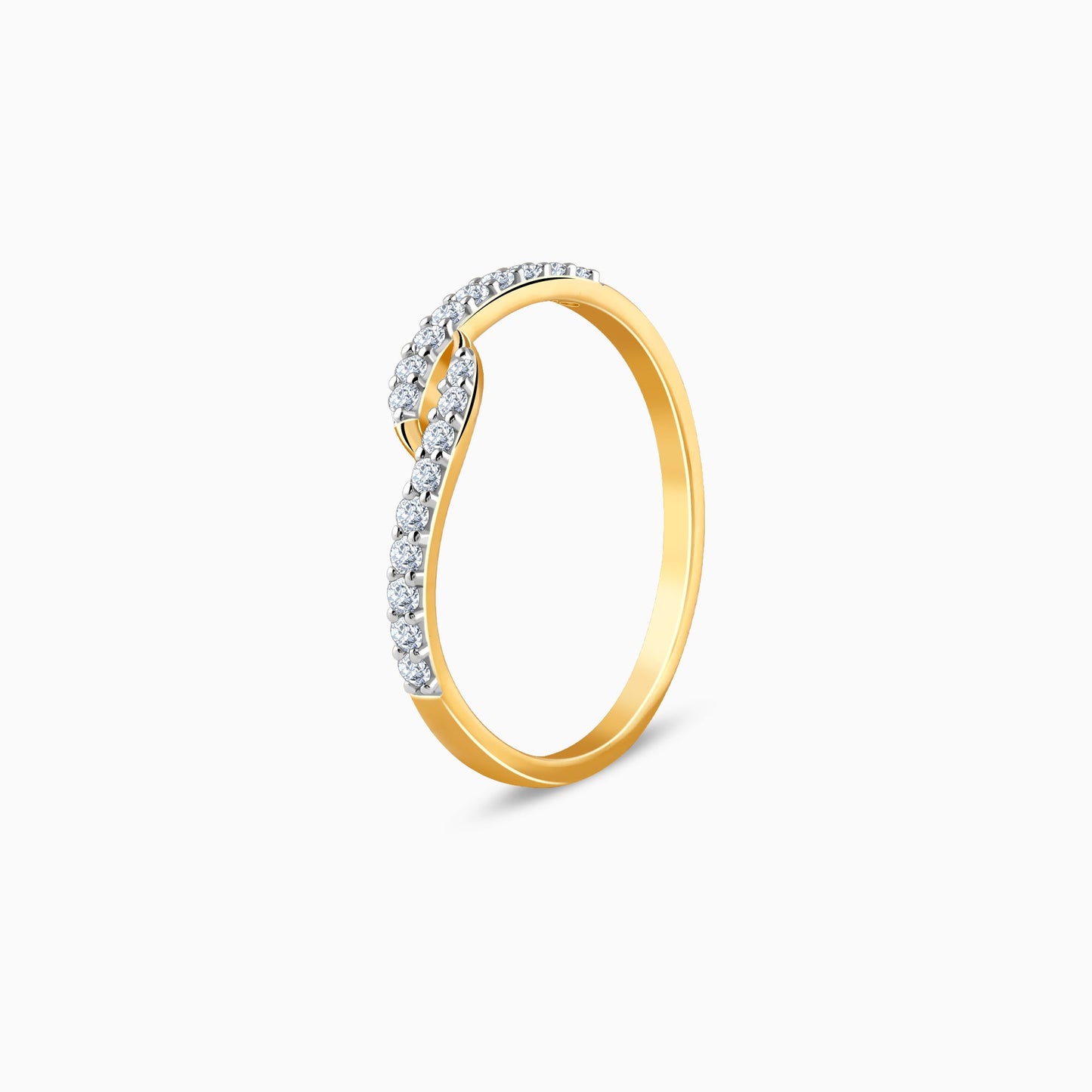 Gold Elira Wave Lab Grown Diamond Ring