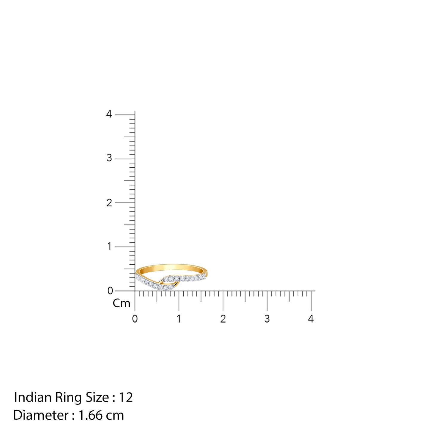 Gold Elira Wave Lab Grown Diamond Ring