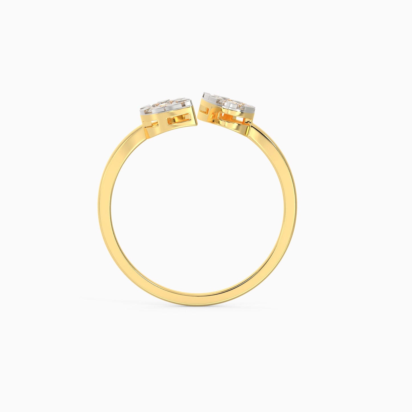 Gold Graceful Leaf Diamond Ring
