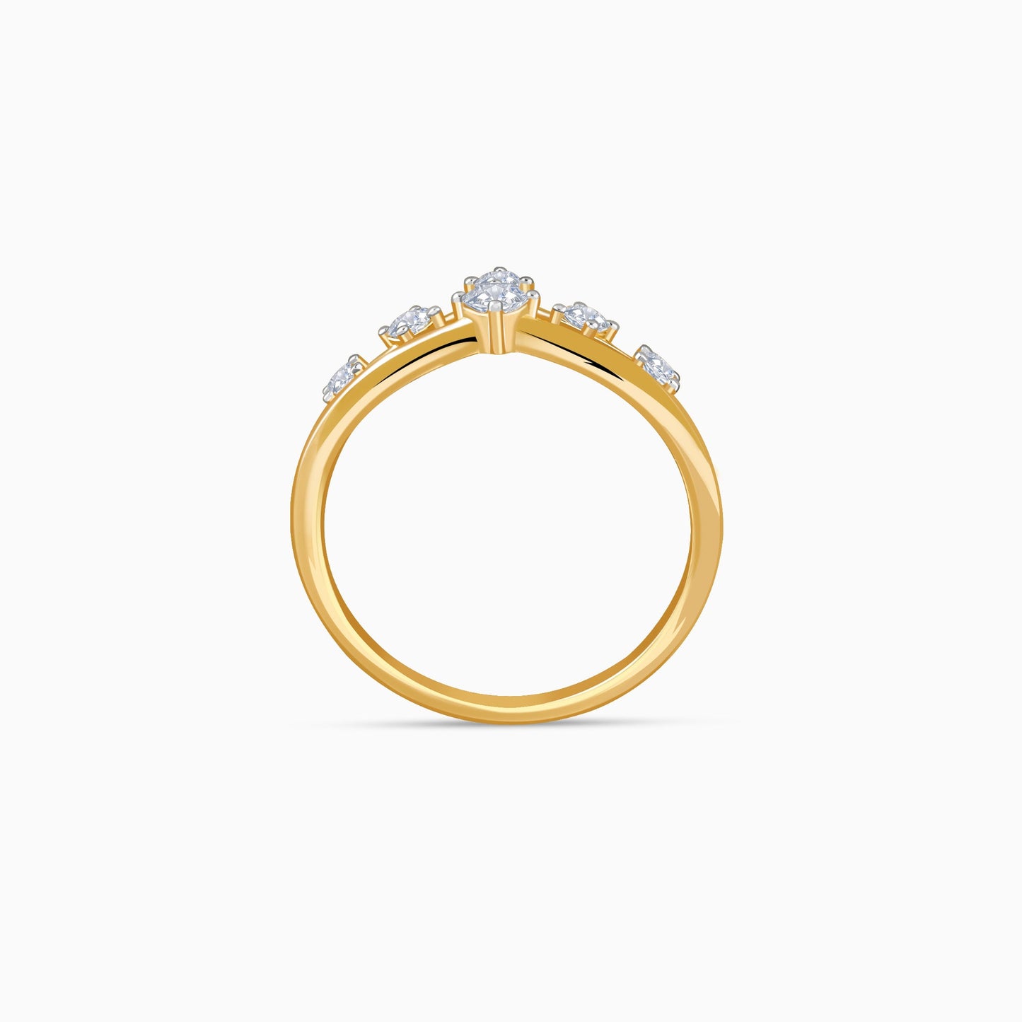 Gold Solara Lab Grown Diamond Ring