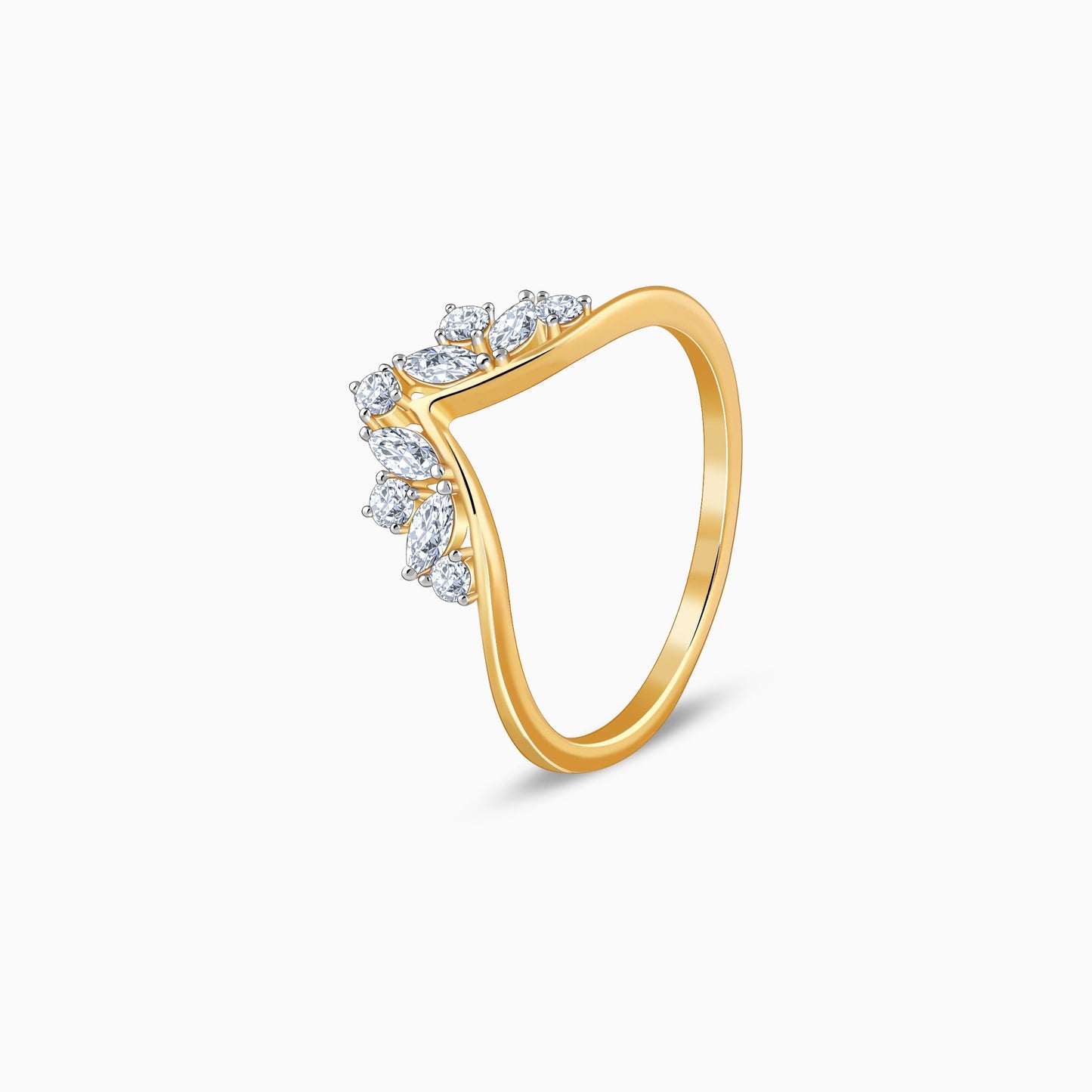 Gold Crestara Lab Grown Diamond Ring