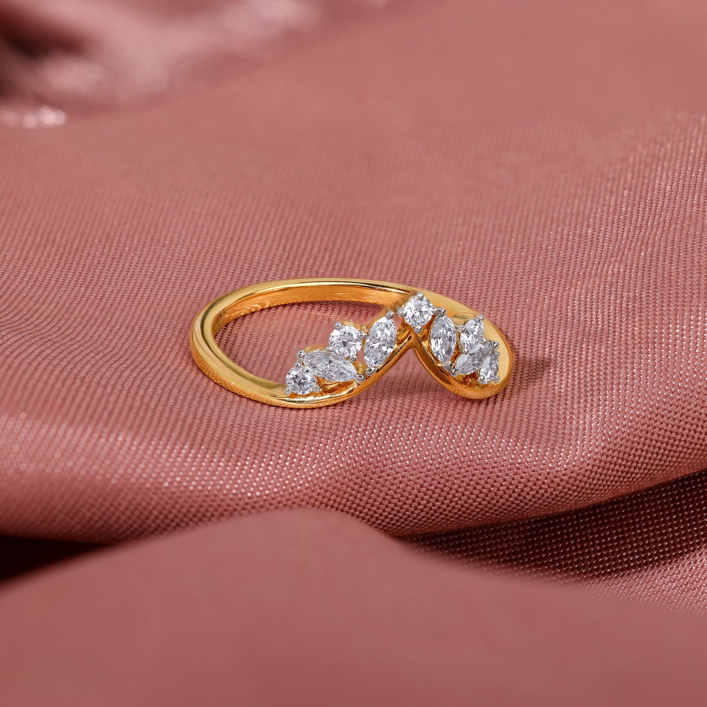 Gold Crestara Lab Grown Diamond Ring